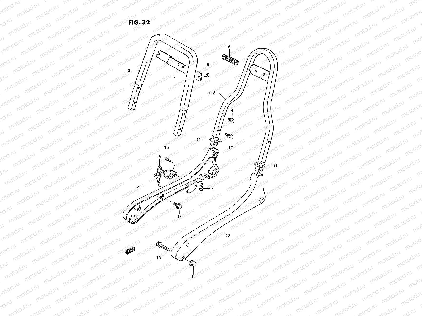 32 - PILLION RIDER HANDLE