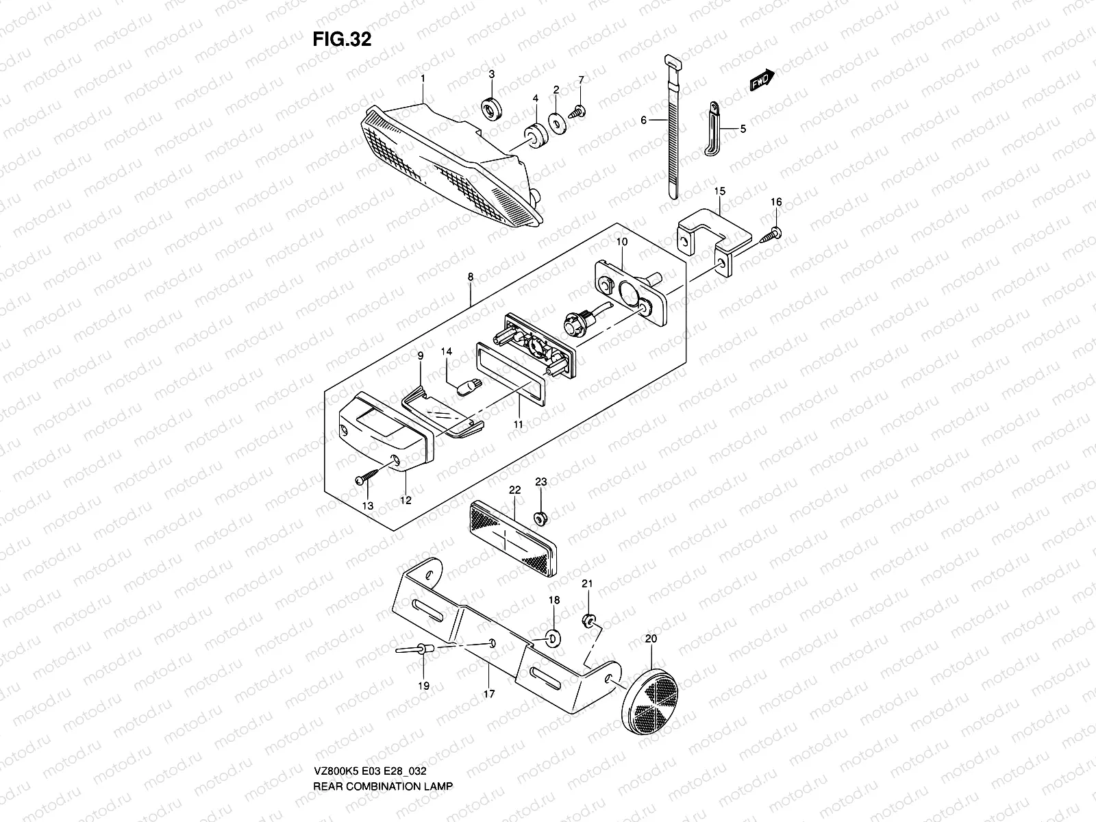 32 - REAR COMBINATION LAMP