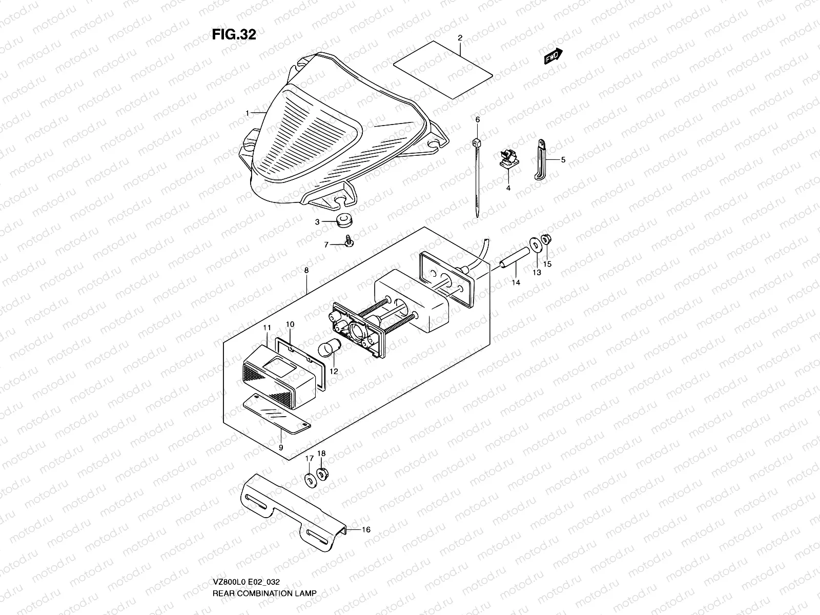 32 - REAR COMBINATION LAMP