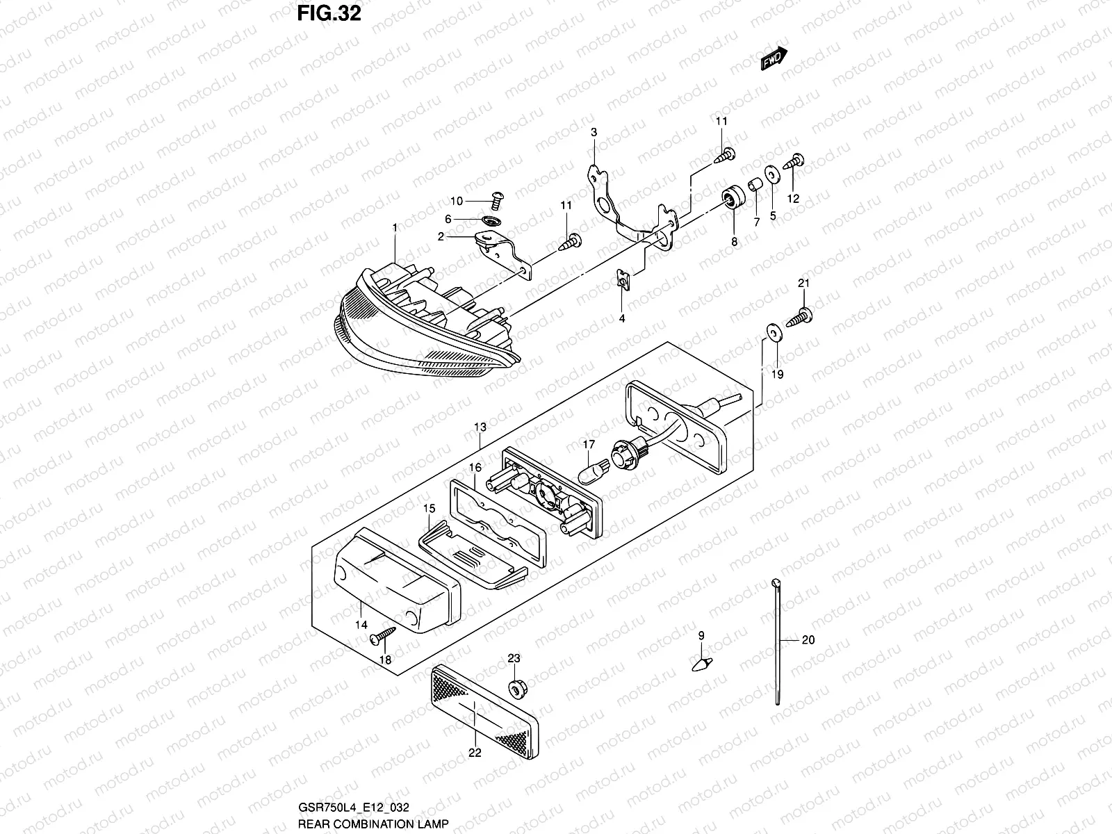 32 - REAR COMBINATION LAMP