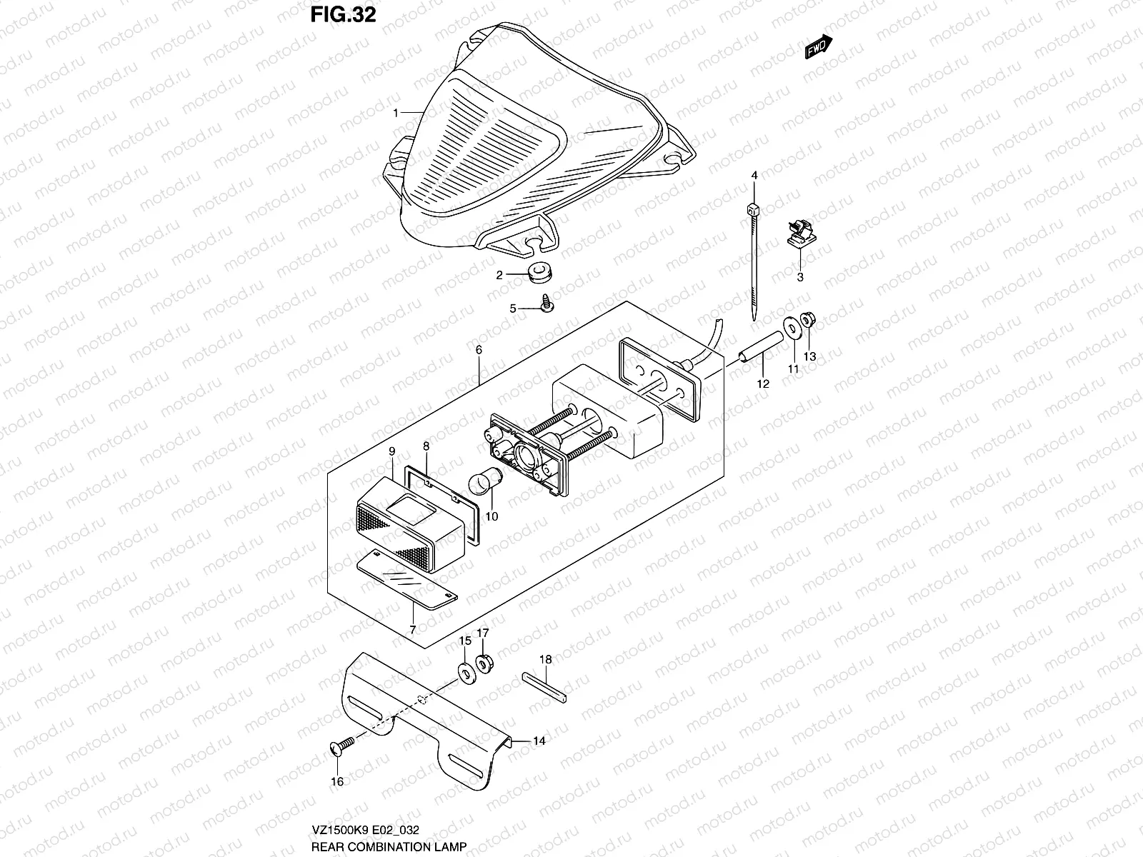 32 - REAR COMBINATION LAMP