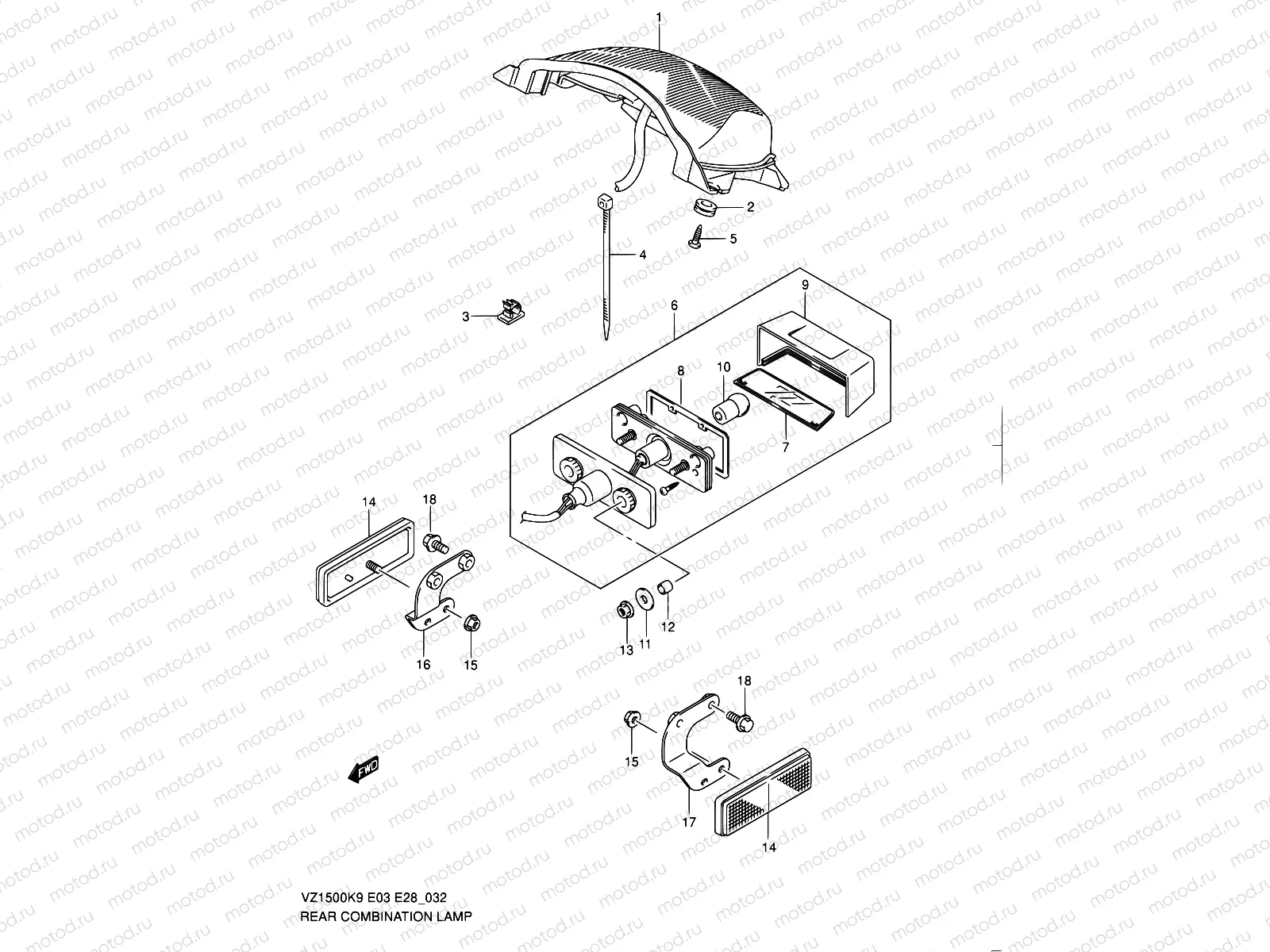 32 - REAR COMBINATION LAMP