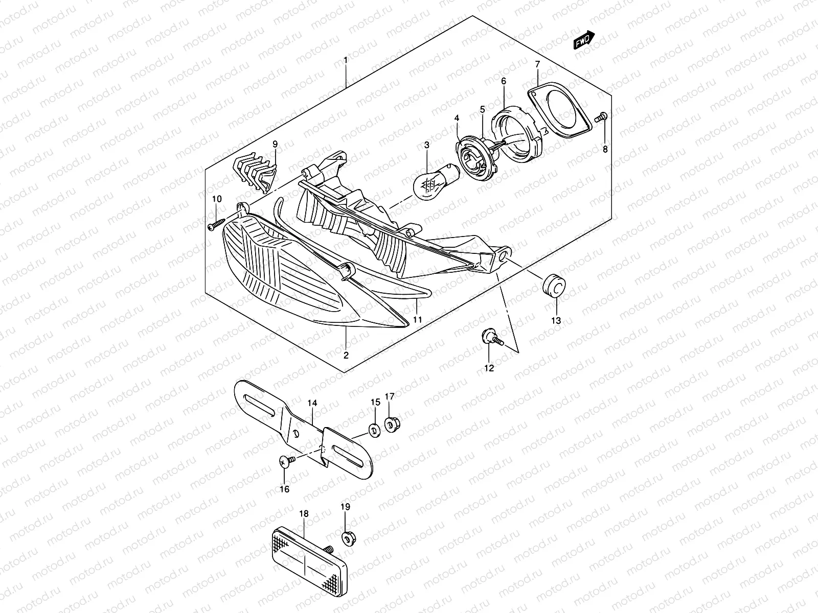 32 - REAR COMBINATION LAMP (GSF650K5/K6/UK5/UK6/SK5/SK6/SUK5/SUK6)