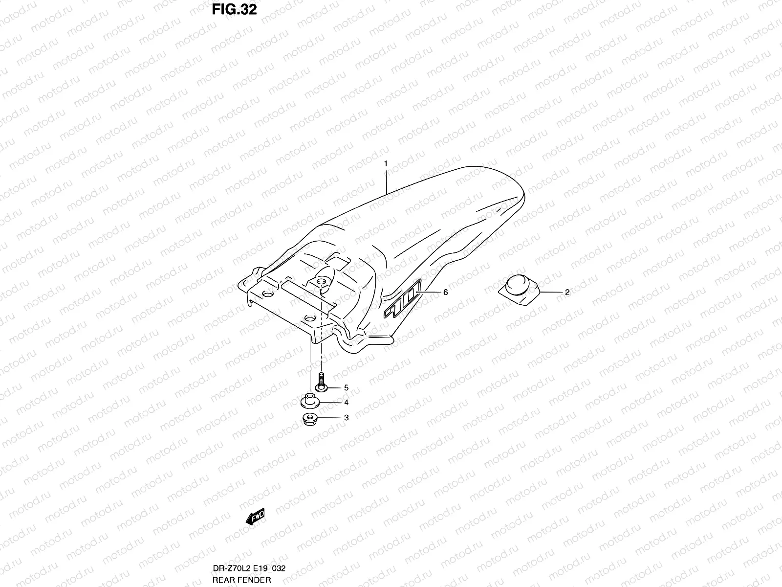32 - REAR FENDER