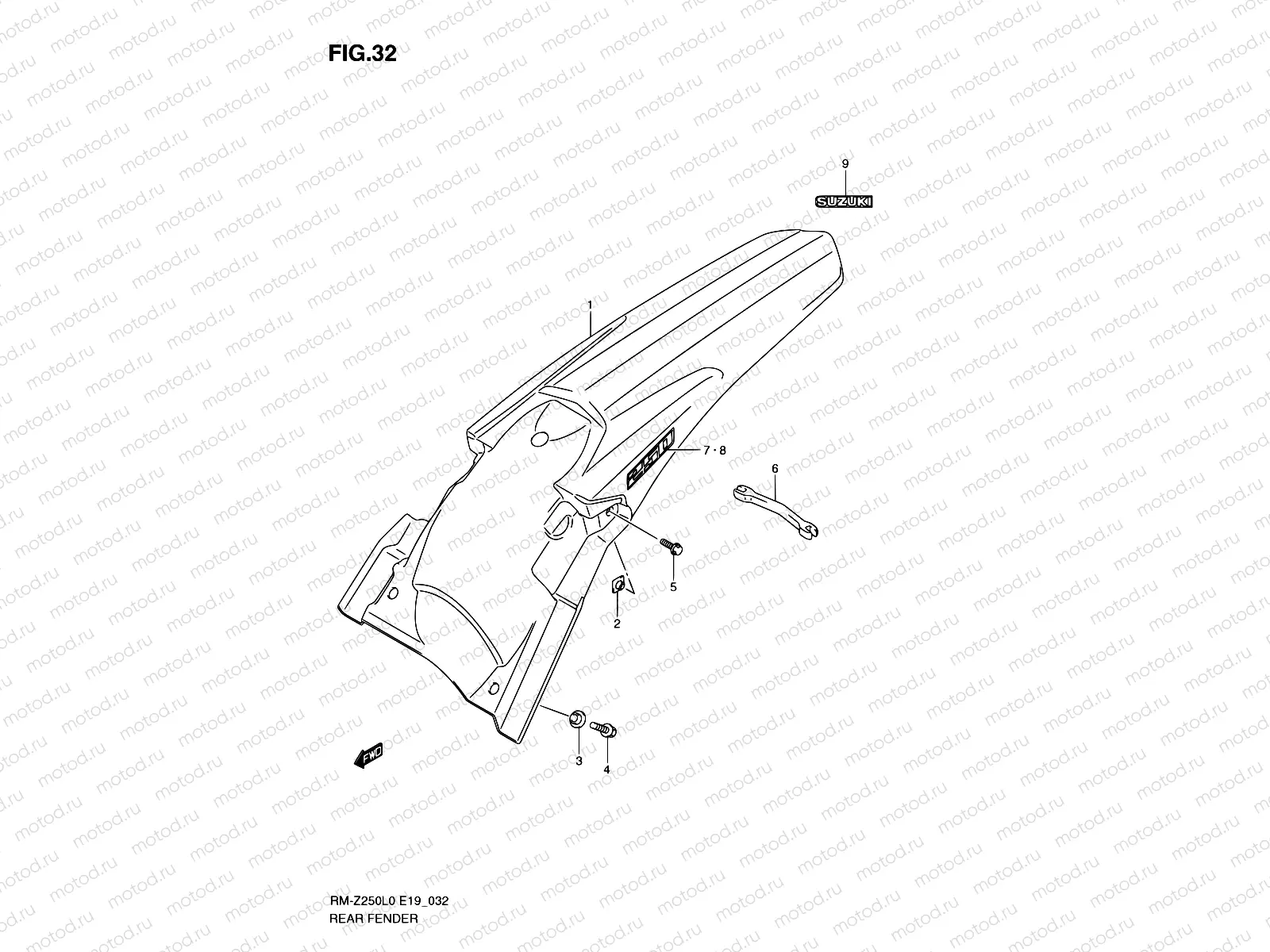 32 - REAR FENDER