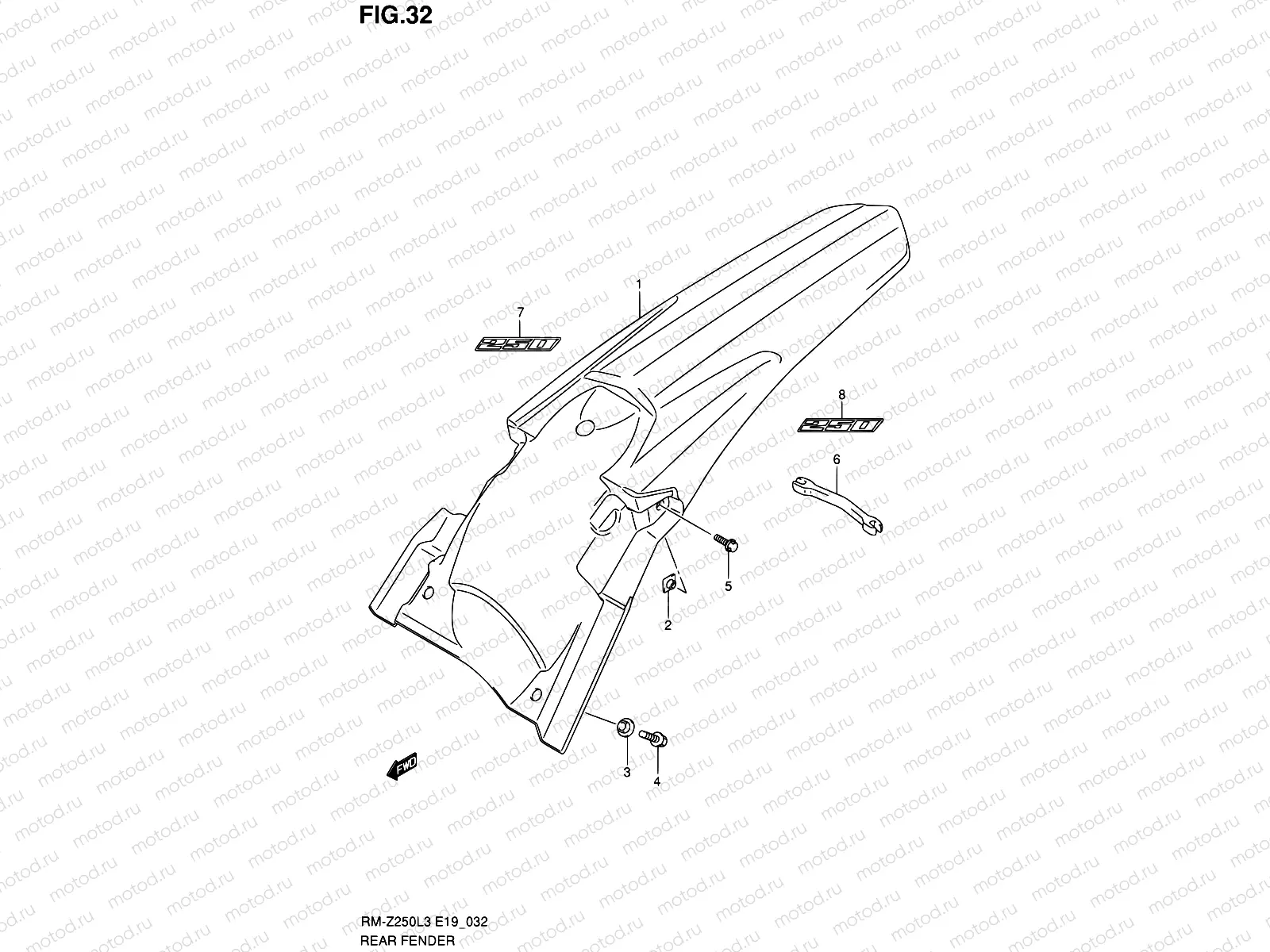 32 - REAR FENDER