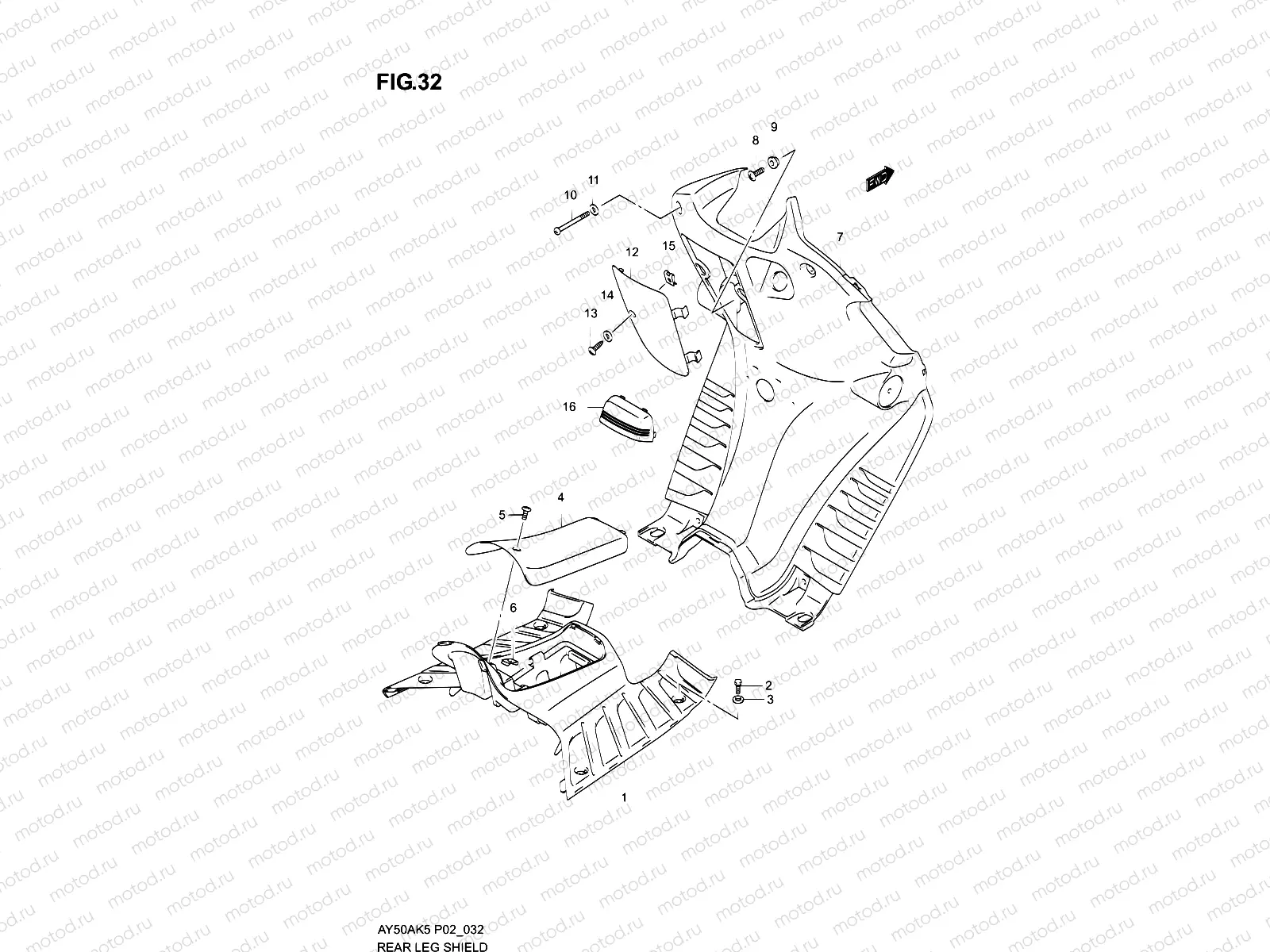 32 - REAR LEG SHIELD