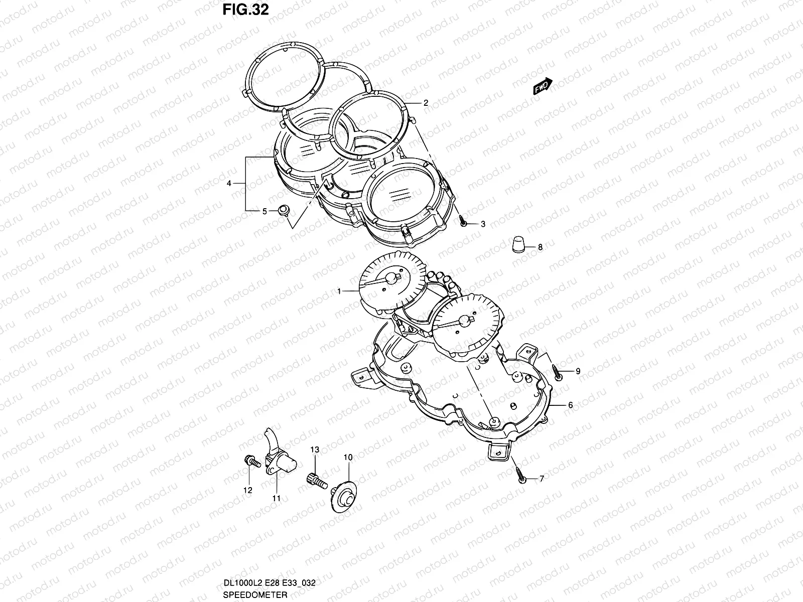 32 - SPEEDOMETER (DL1000L2 E33)