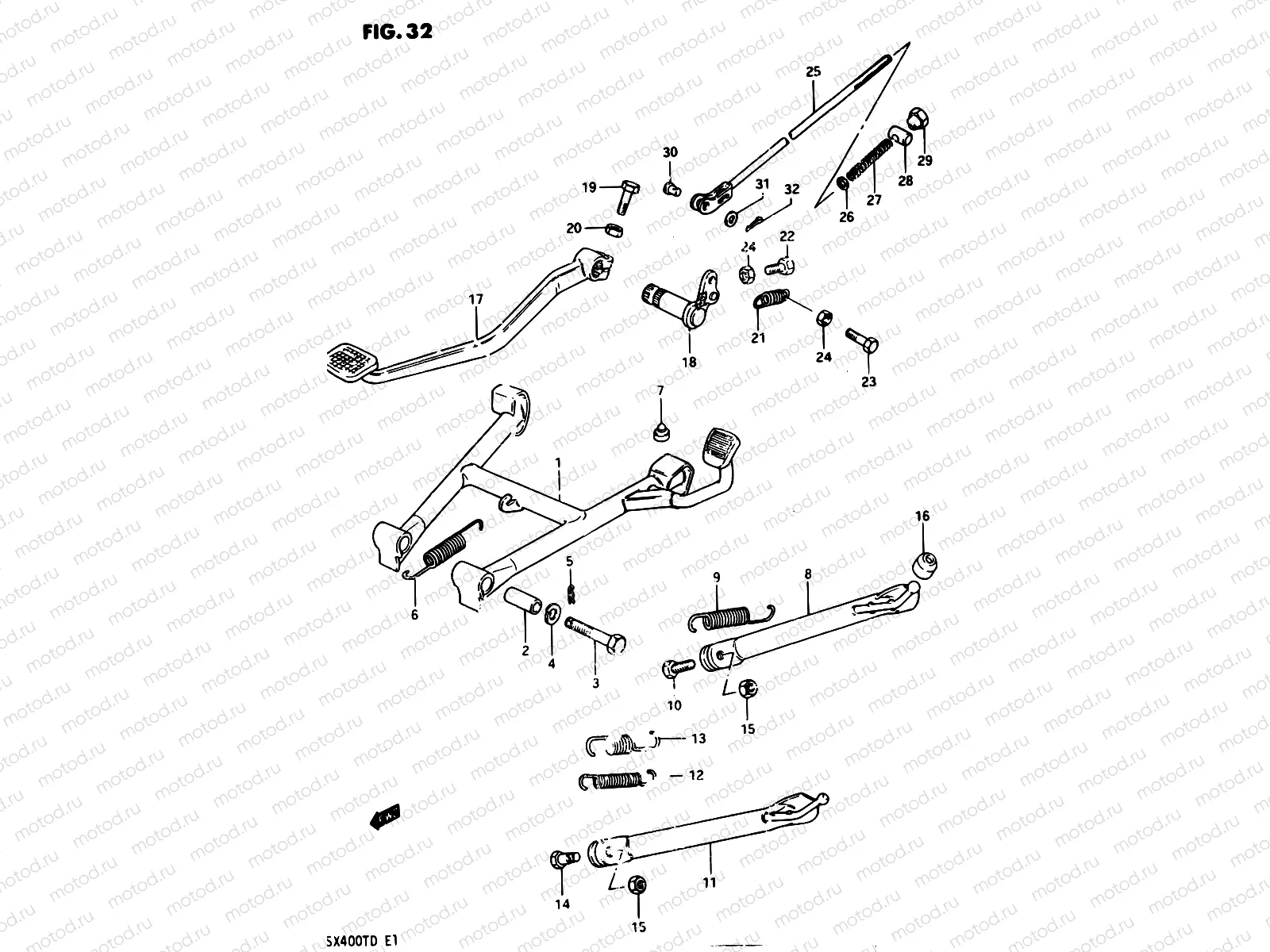 32 - STAND - REAR BRAKE