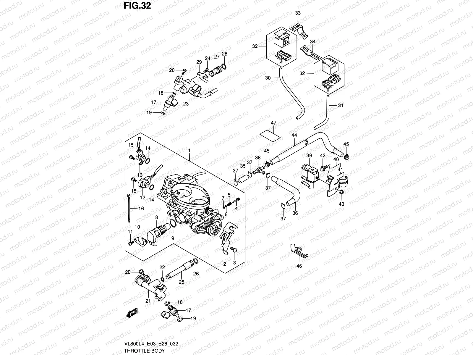 32 - THROTTLE BODY (VL800CL4 E33)