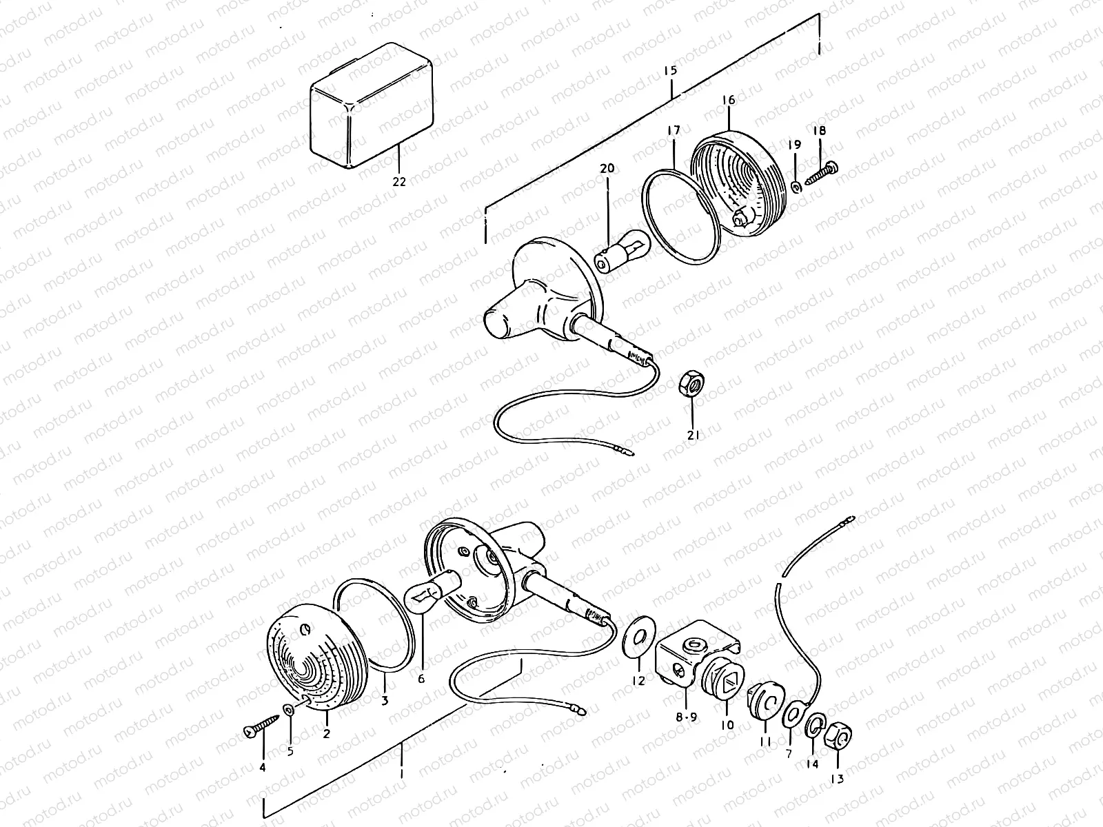 32 - TURN SIGNAL LAMP (E18 : F.NO.~TS1252-333129)