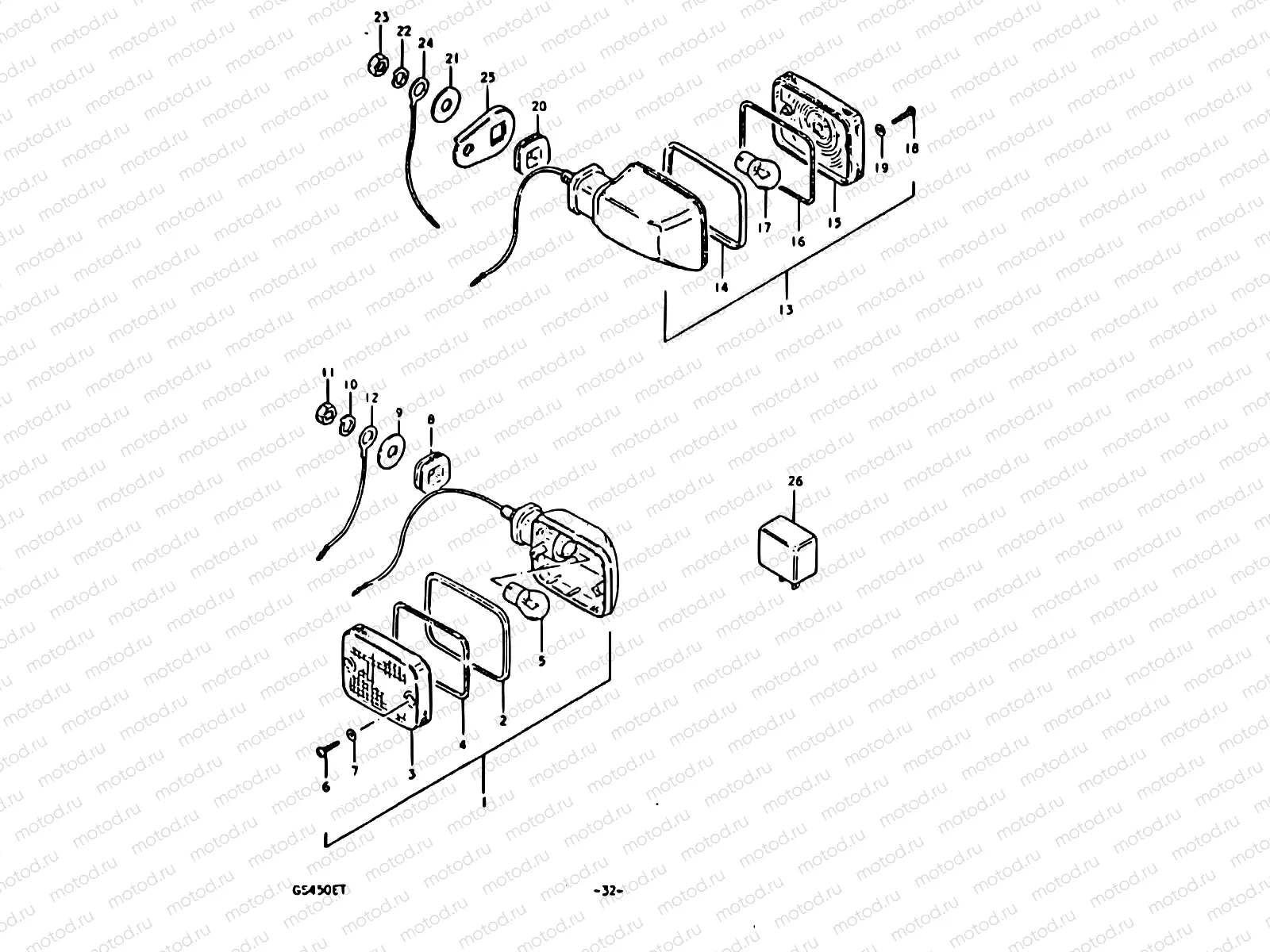 32 - TURN SIGNAL LAMP (E21)
