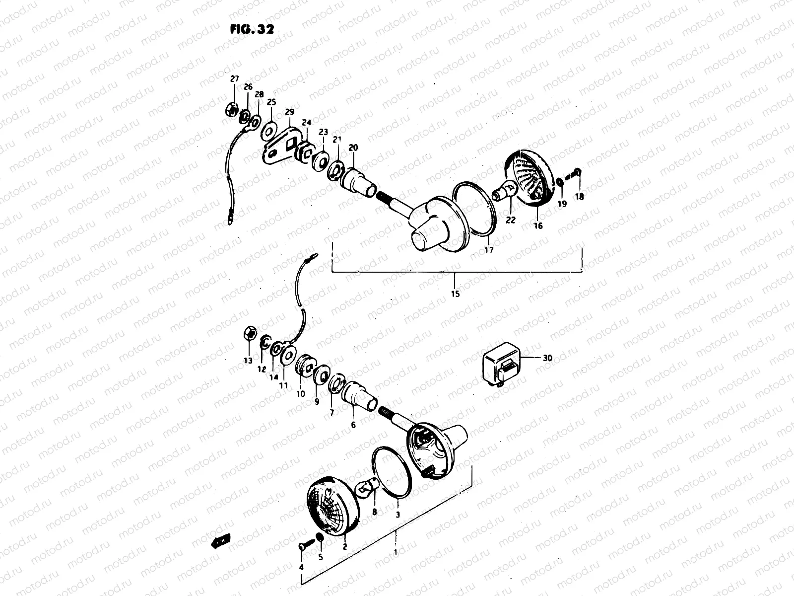 32 - TURN SIGNAL LAMP (E34)