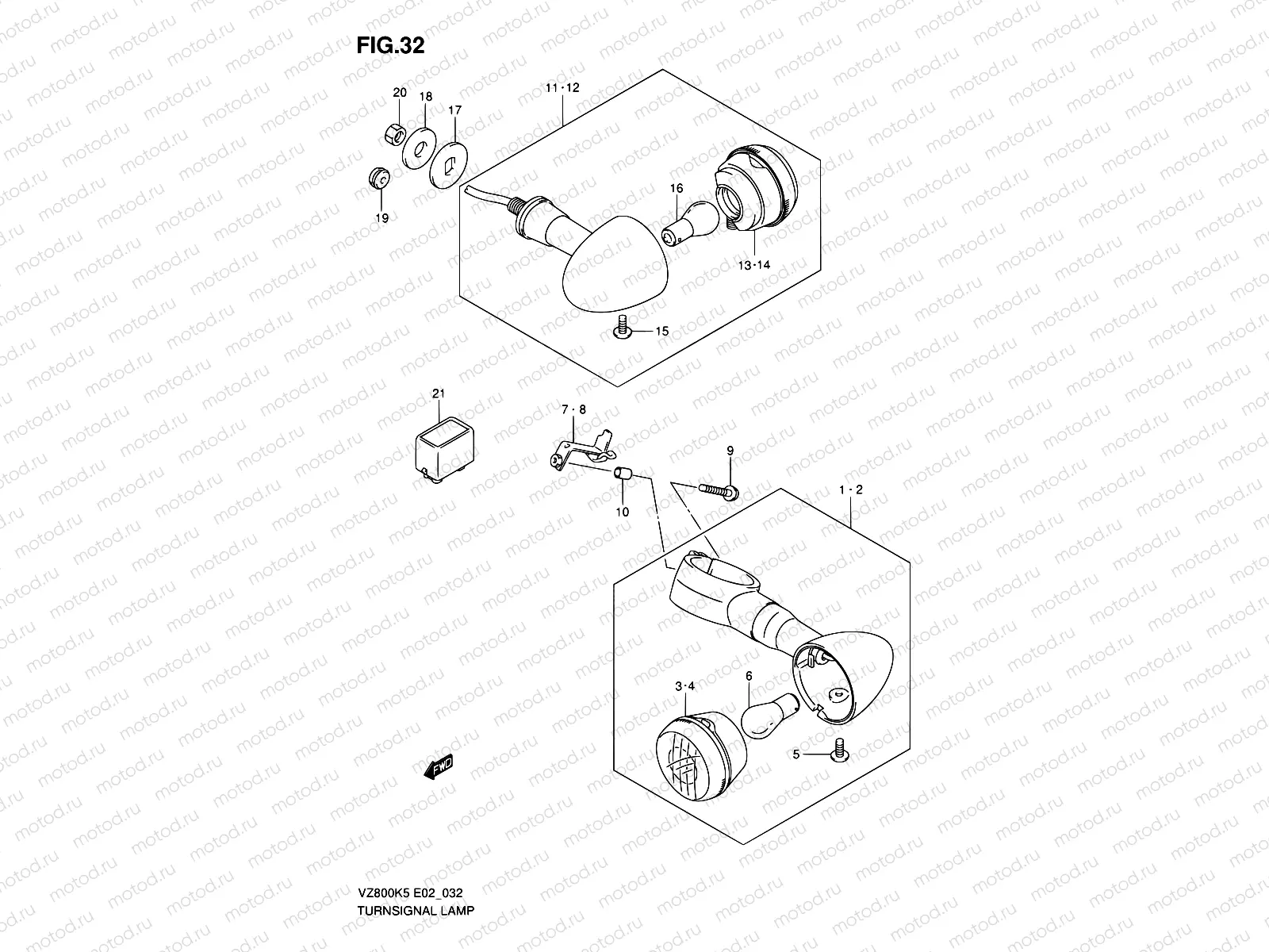 32 - TURNSIGNAL FRONT & REAR LAMP