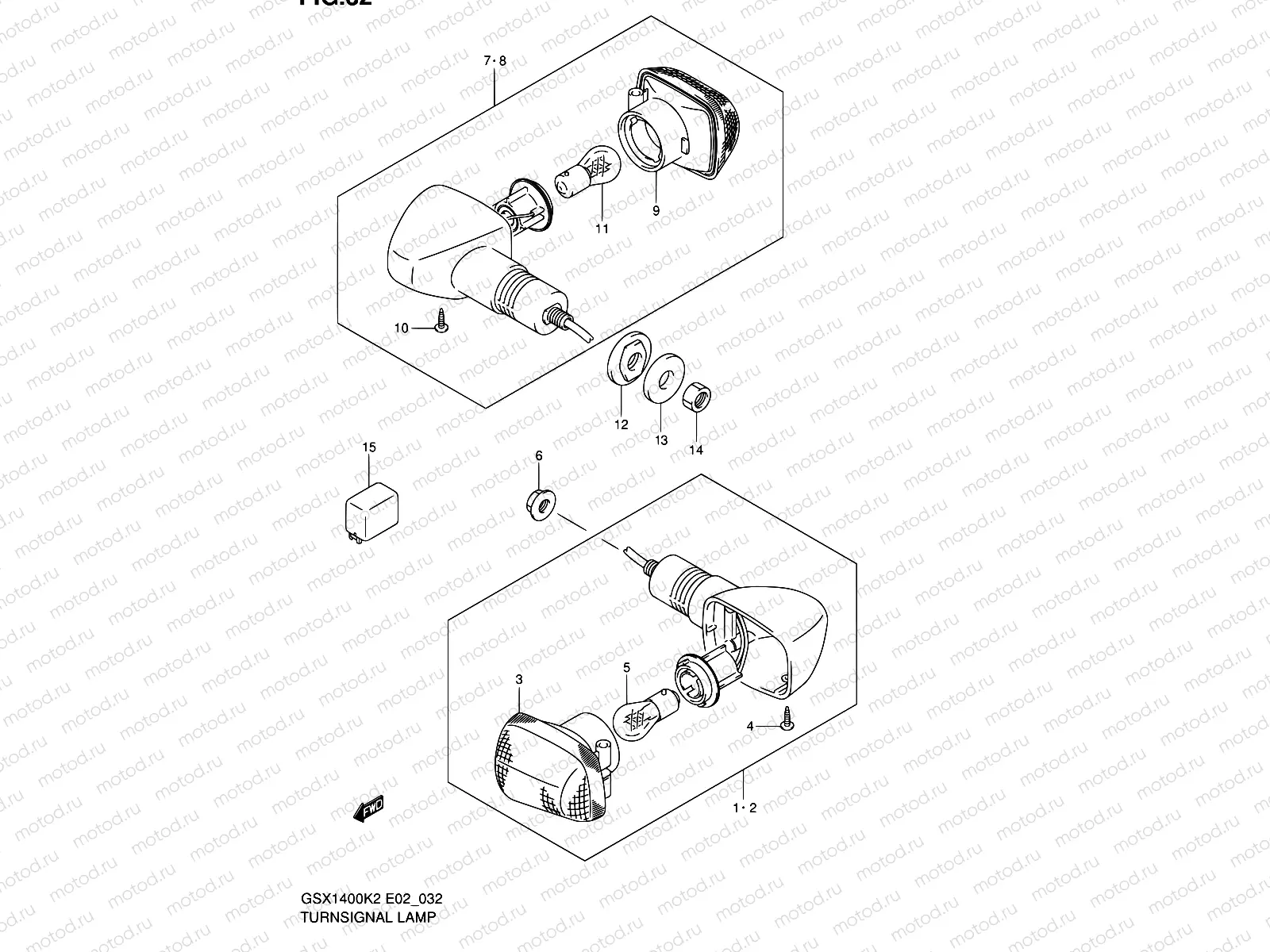 32 - TURNSIGNAL LAMP (E02,E19)