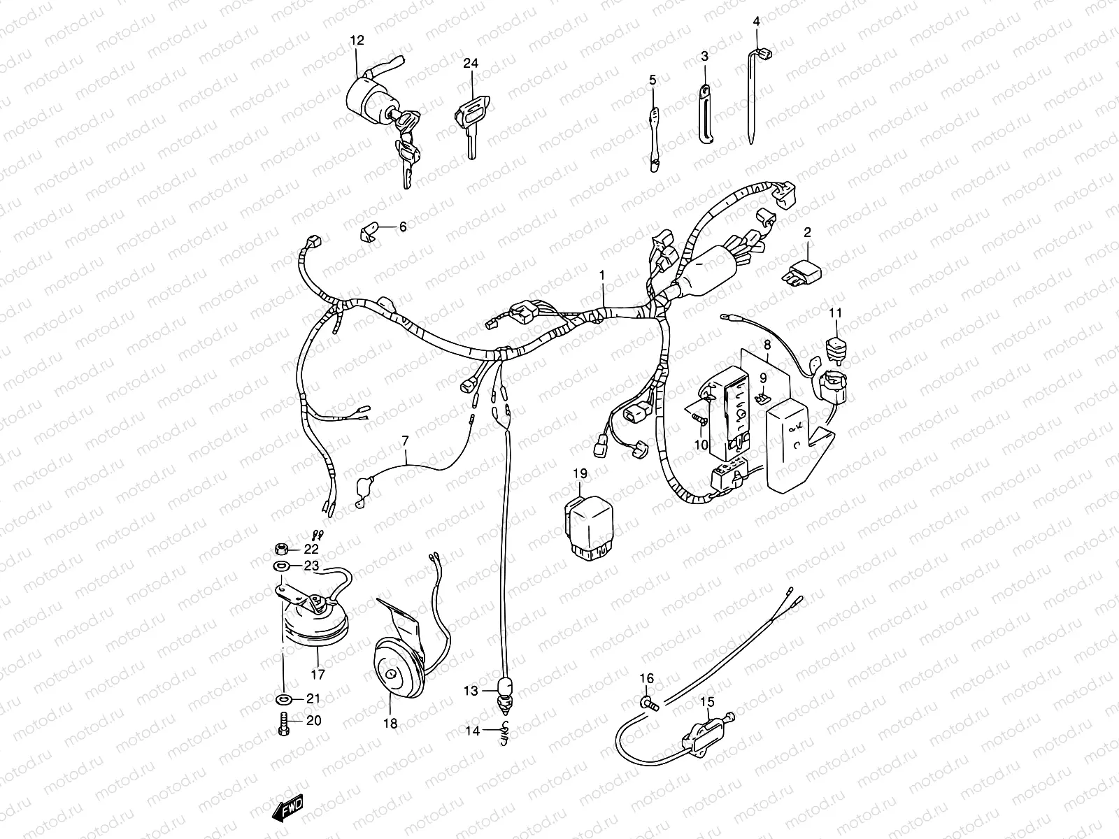 32 - WIRING HARNESS (MODEL N/P/R)