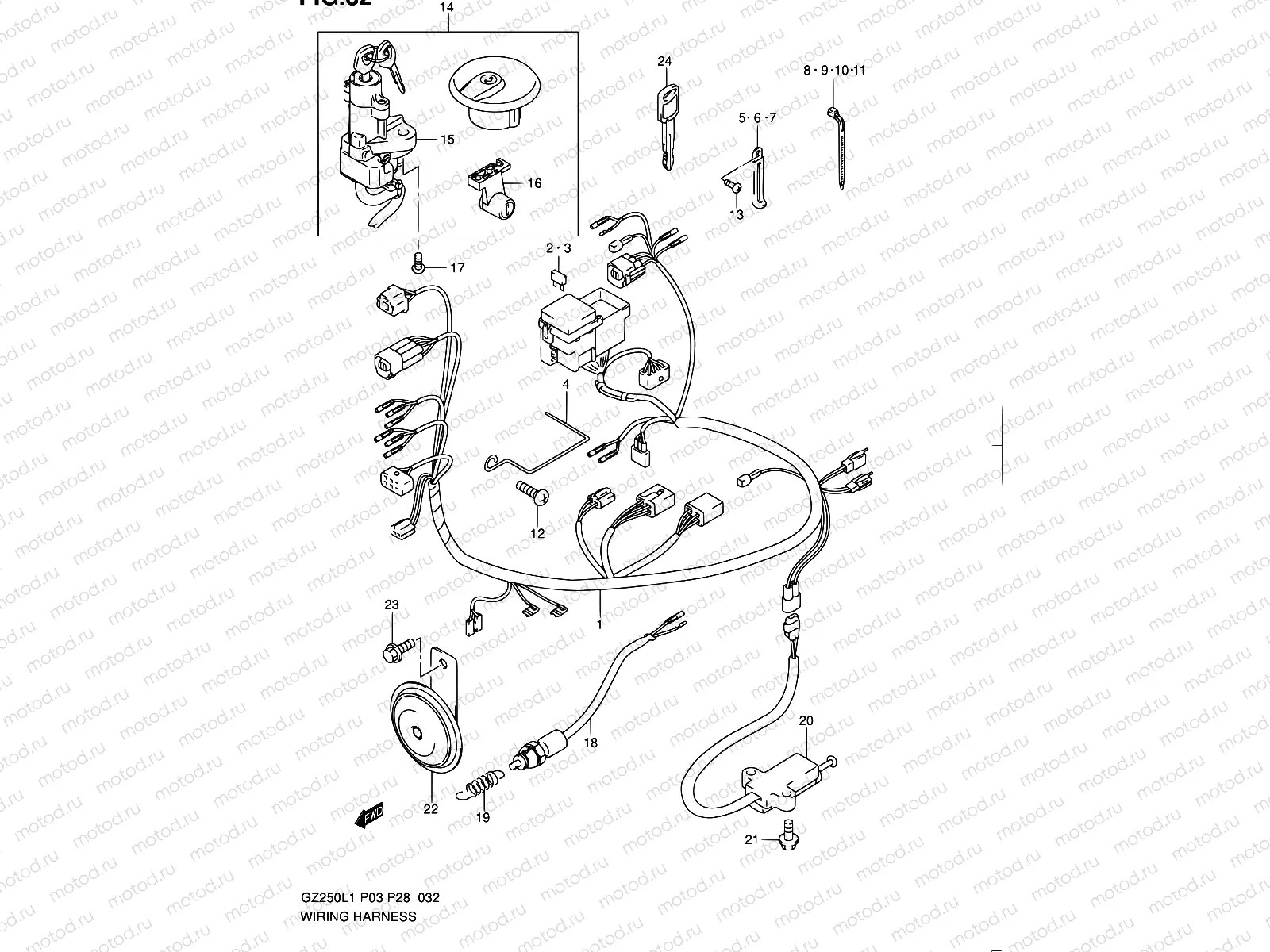 32 - WIRING HARNESS (MODEL P33)