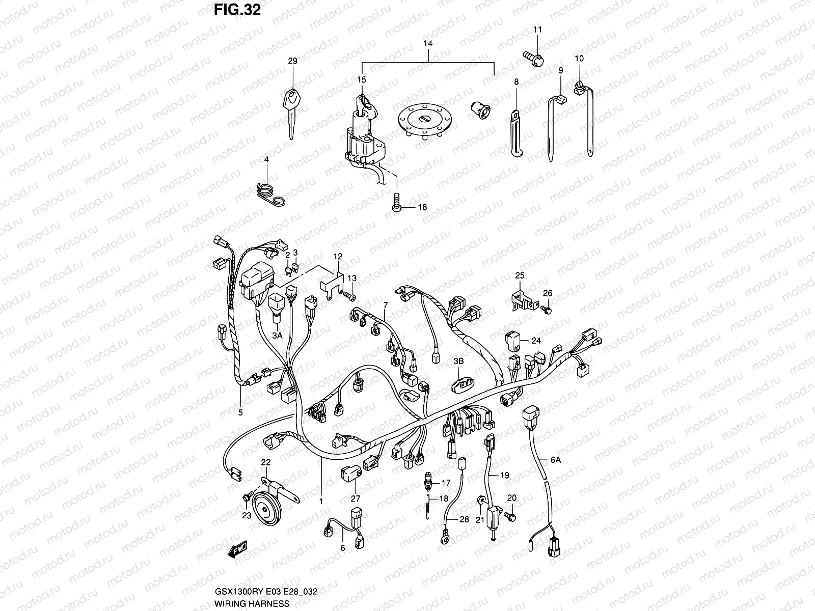 32 - WIRING HARNESS (MODEL X/Y/K1/K2)