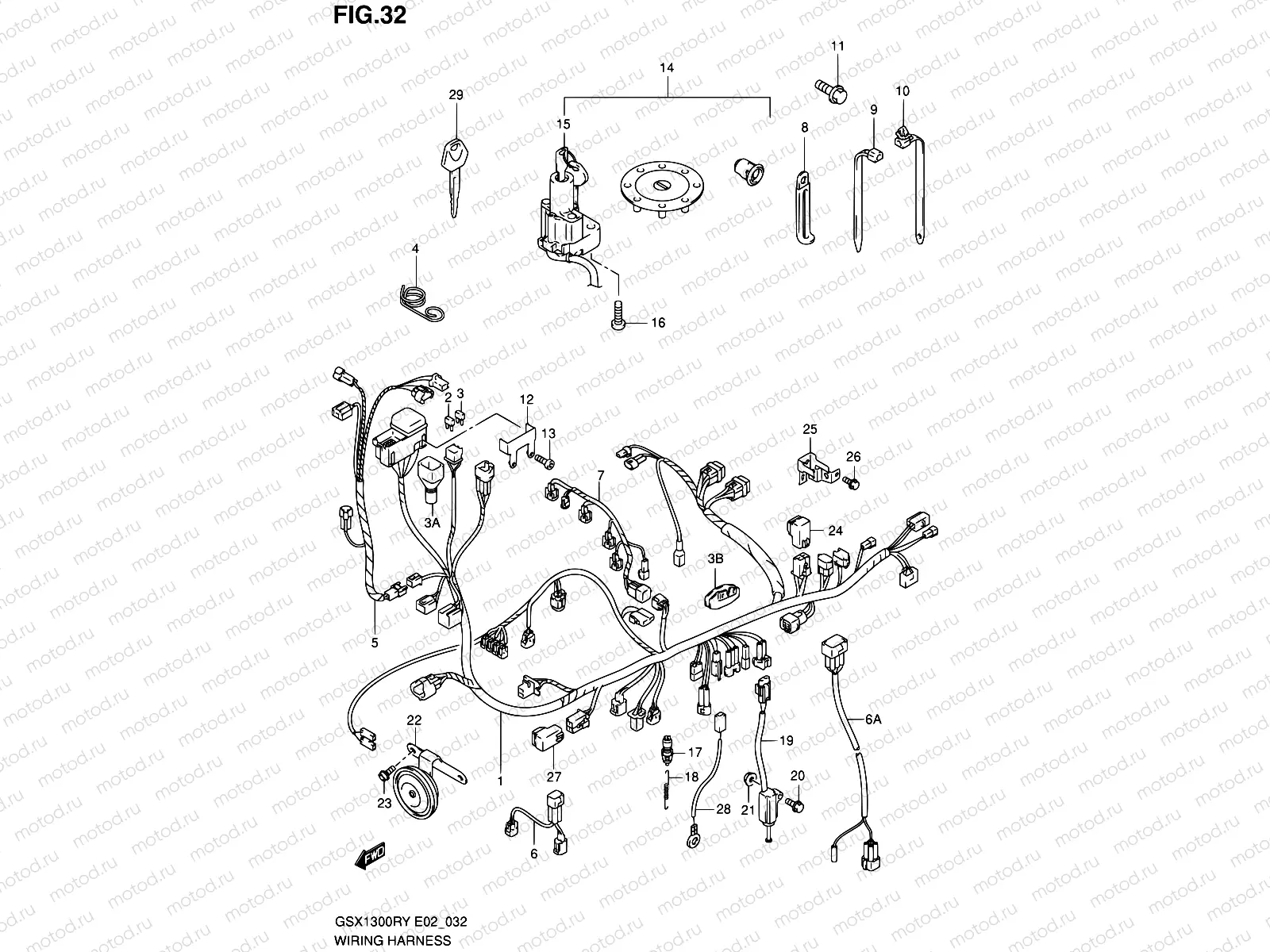 32 - WIRING HARNESS (MODEL X/Y/K1/K2)