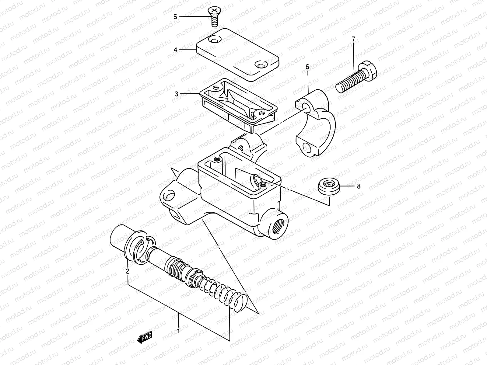 32A - FRONT MASTER CYLINDER (MODEL K/L/M/N/P/R/S)