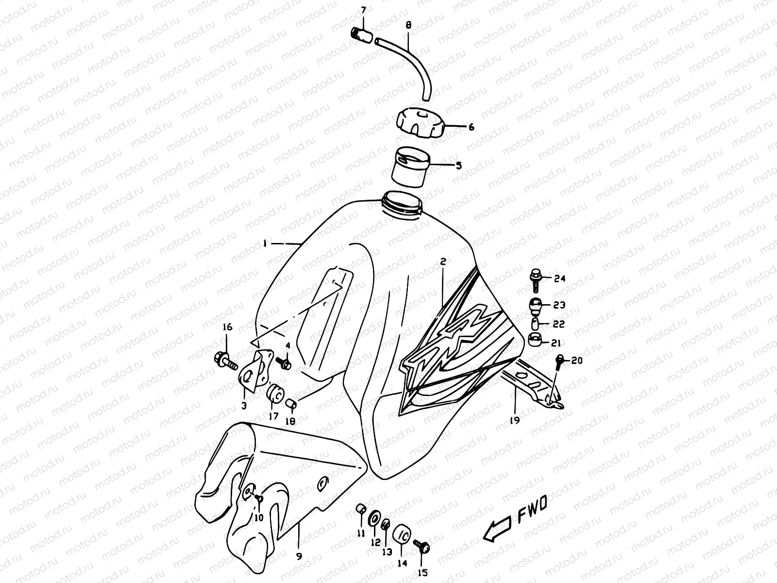 32A - FUEL TANK (MODEL X)