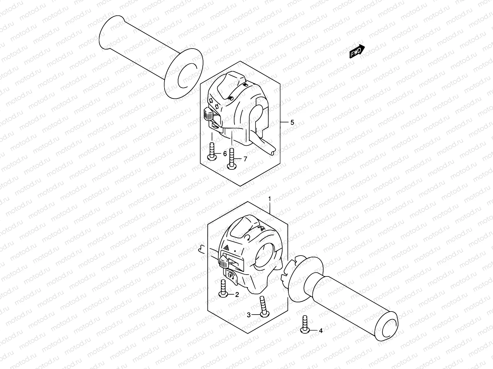 32A - HANDLE SWITCH (MODEL K4/K5/K6 E02,E19,E24,E71)