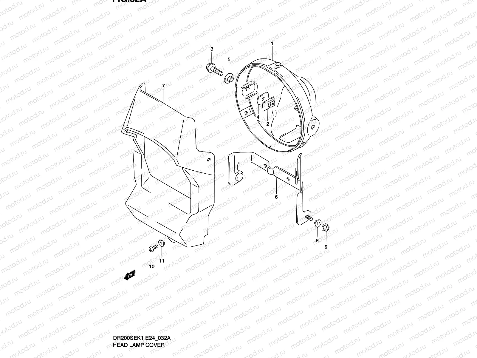 32A - HEADLAMP COVER (MODEL K2/K3/K4/K5 E06,E24)