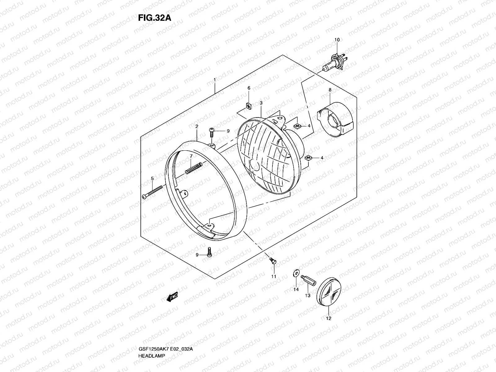 32A - HEADLAMP (GSF1250K9/AK9 E24)