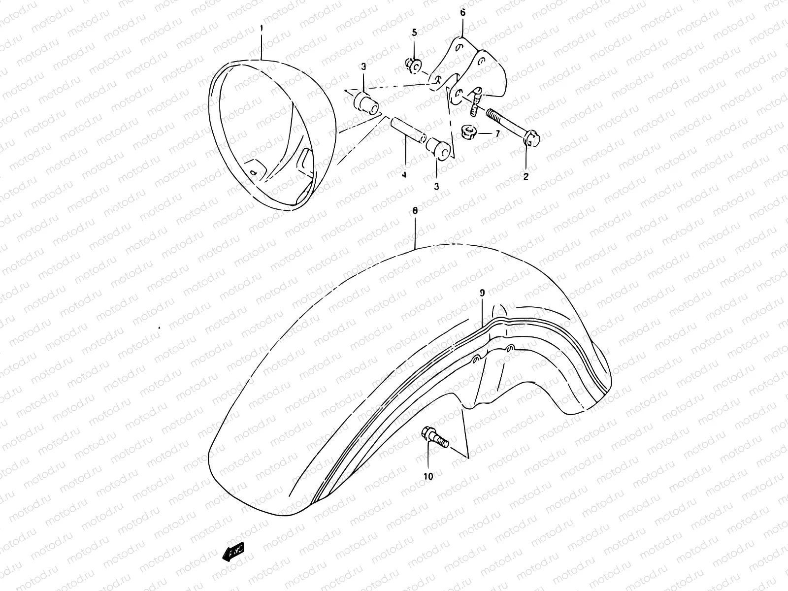 32A - HEADLAMP HOUSING (MODEL Y)