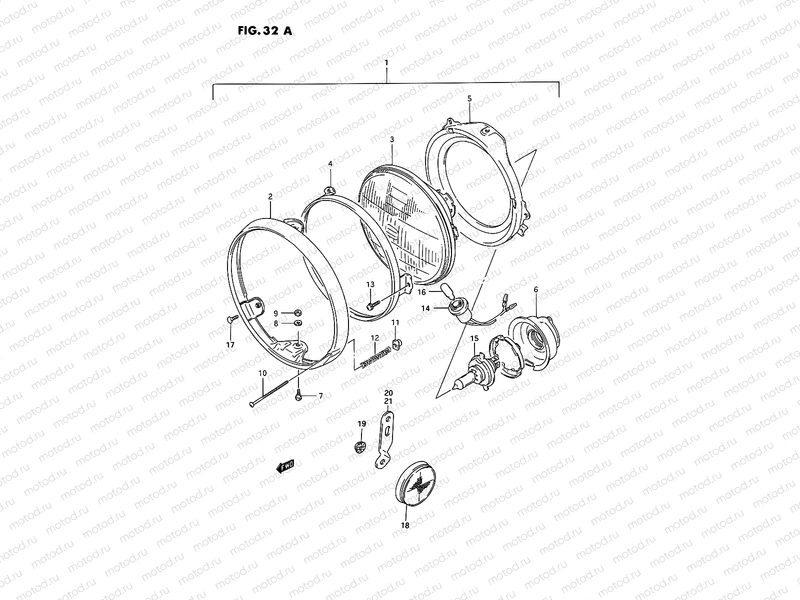 32A - HEADLAMP (MODEL R)