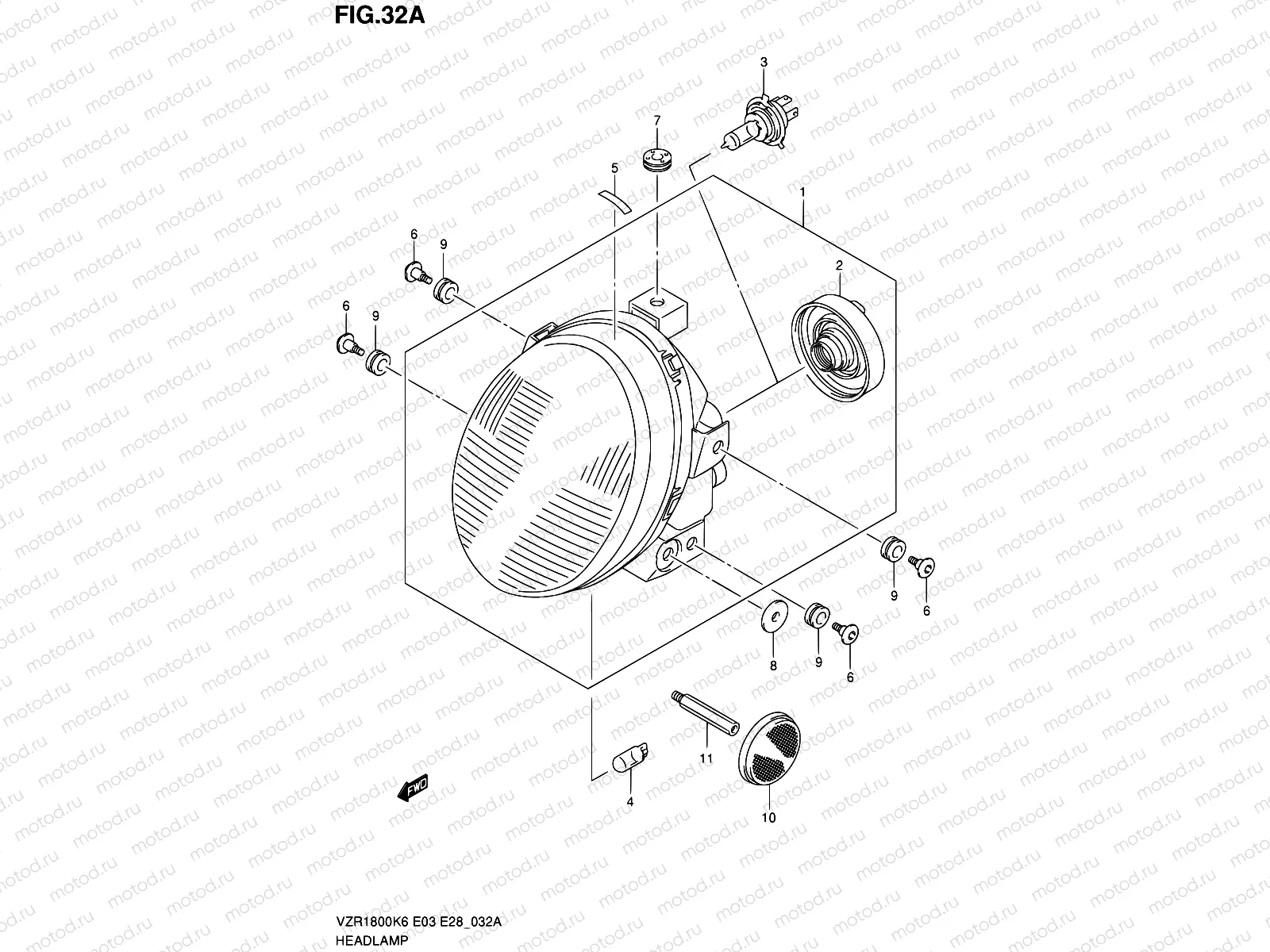 32A - HEADLAMP (VZR1800NK8/NK9)