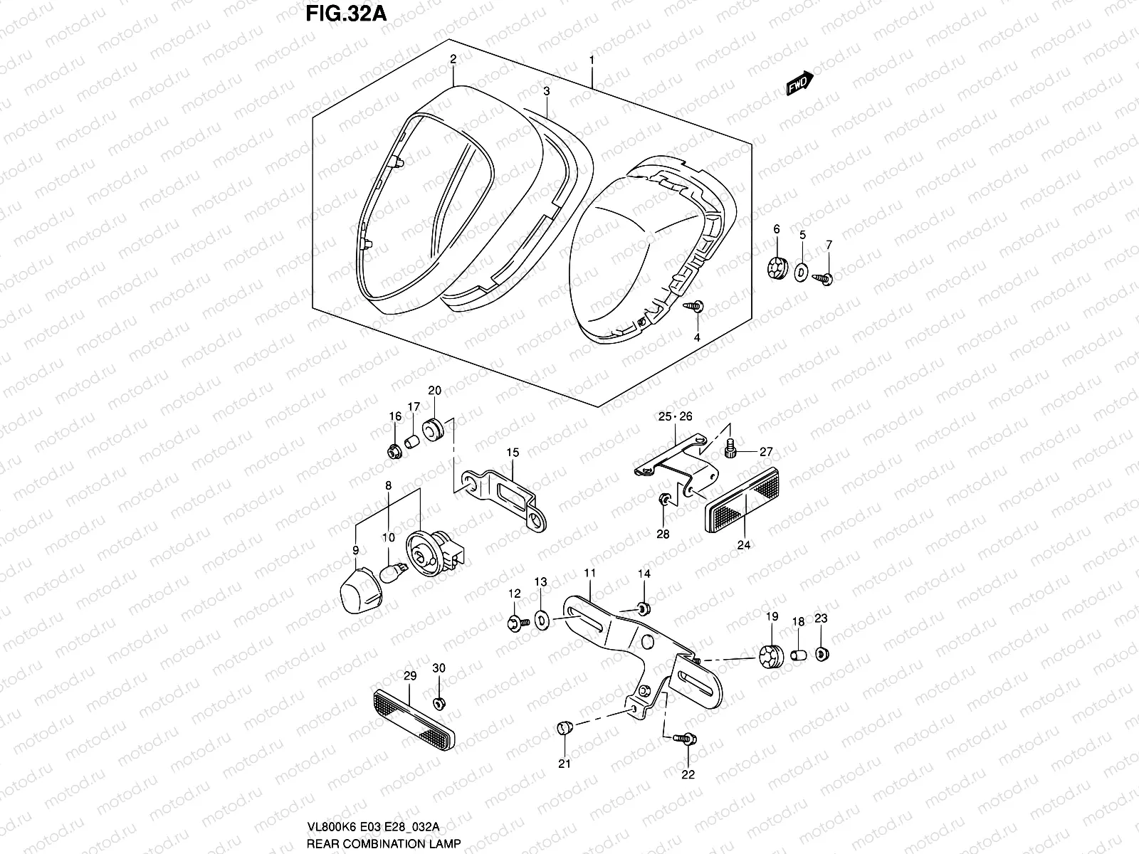 32A - REAR COMBINATION LAMP (MODEL K9/L0)