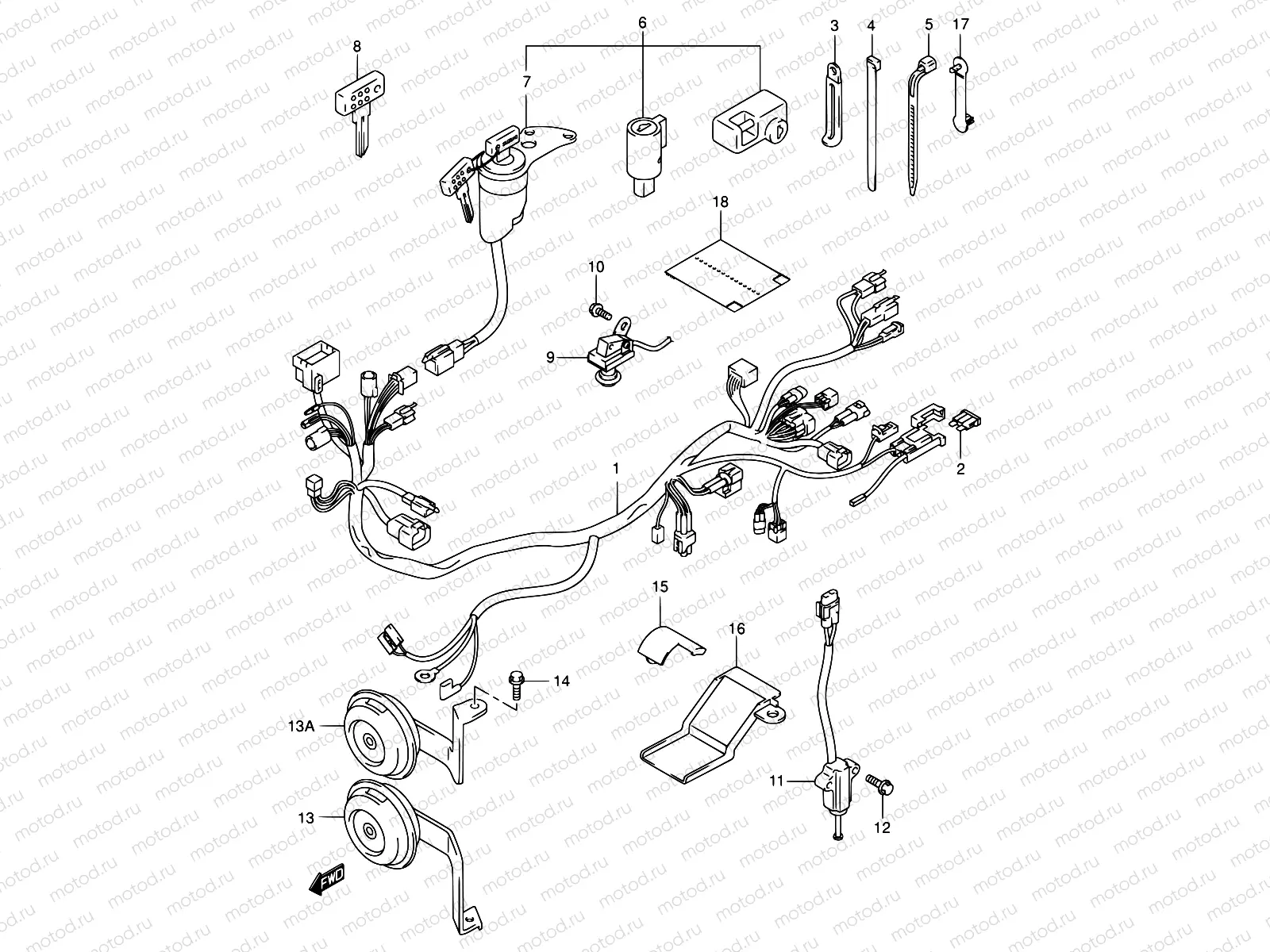 32A - WIRING HARNESS (DR-Z400EY/EK1/EK2/EK3/EK4 E24)