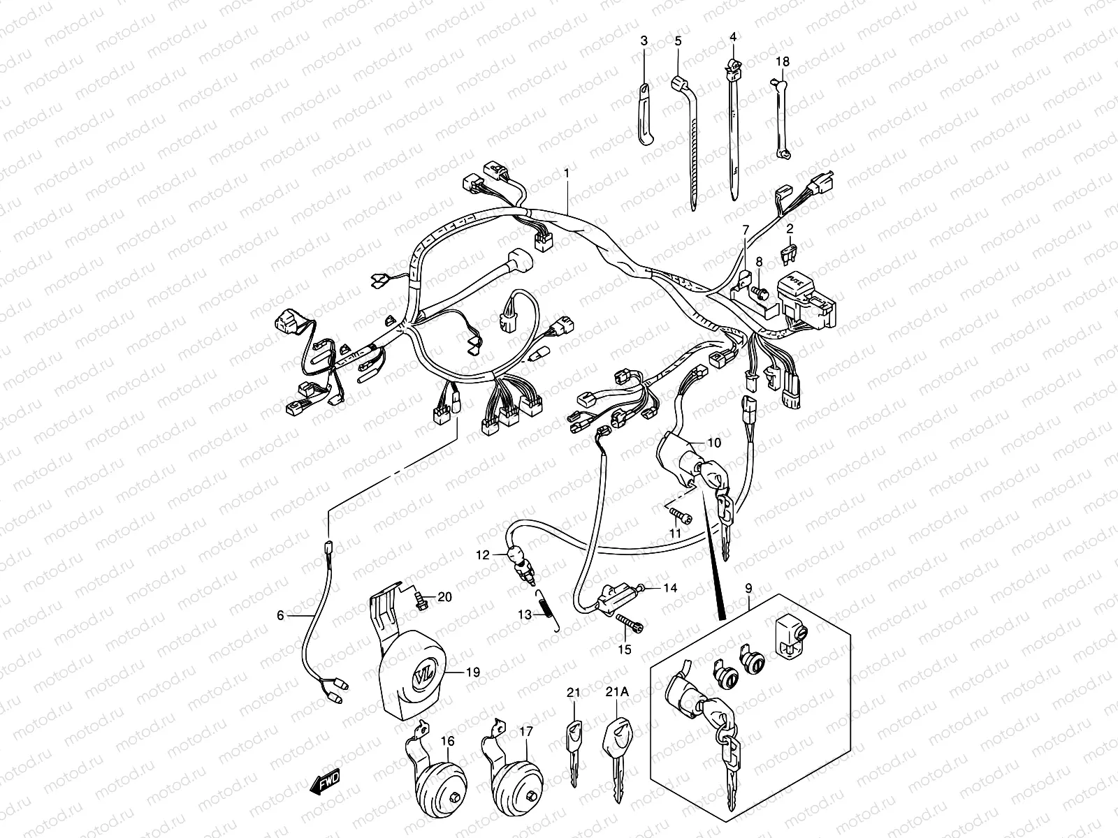 32A - WIRING HARNESS (MODEL Y/K1/K2)