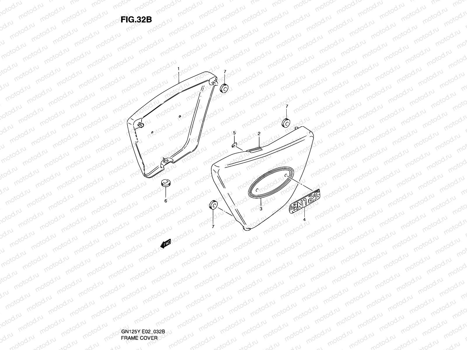 32B - FRAME COVER (MODEL K1)