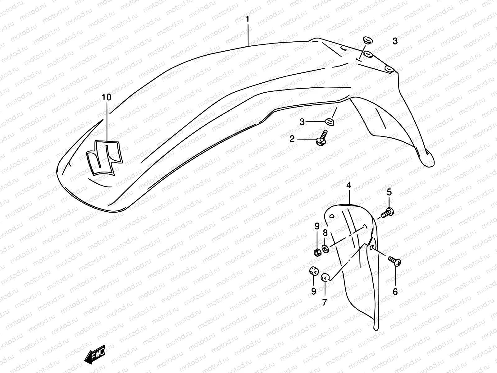 32B - FRONT FENDER (MODEL K2/K3/K4/K5 E06,E24)