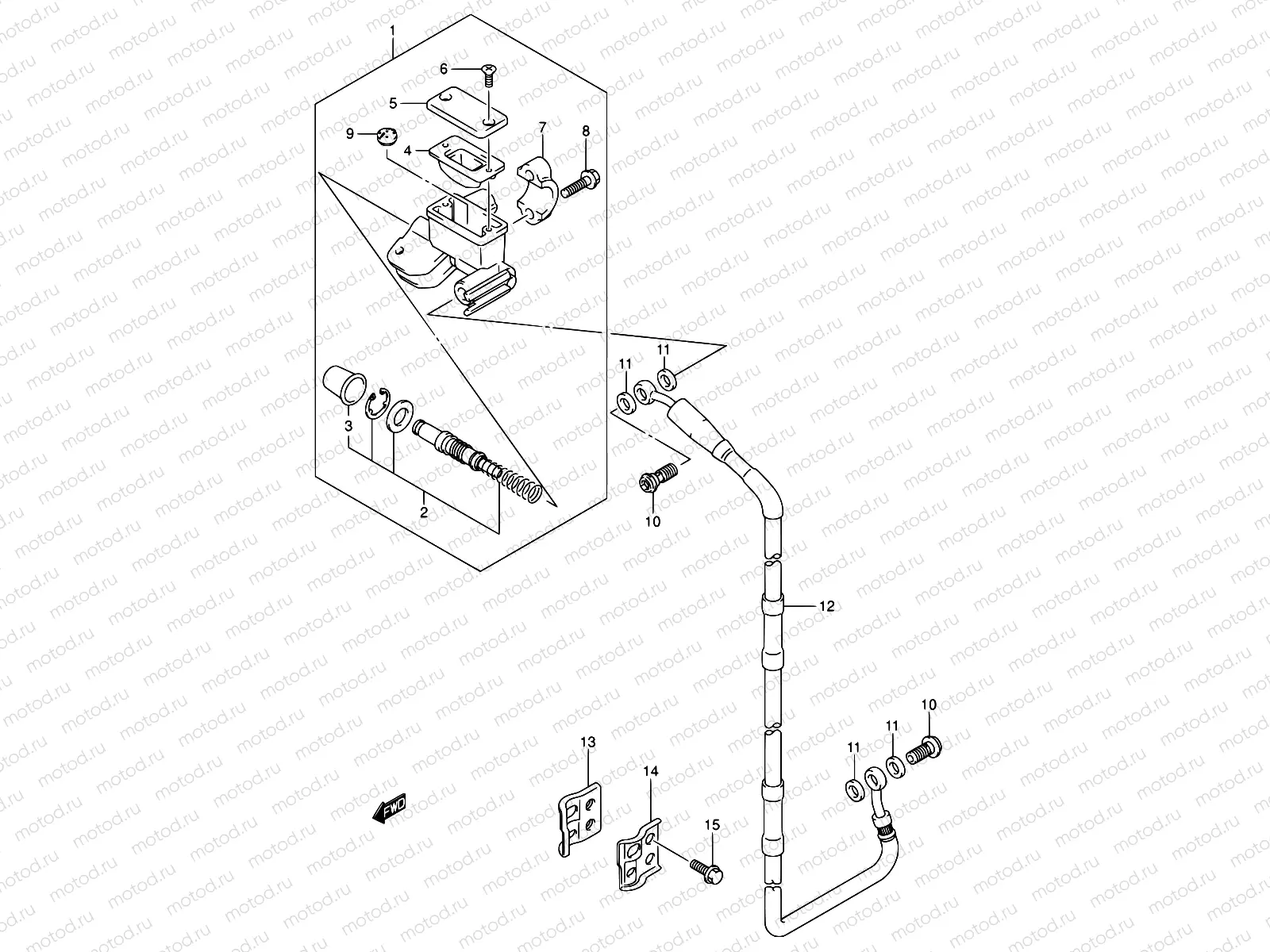 32B - FRONT MASTER CYLINDER (MODEL K5/K6)