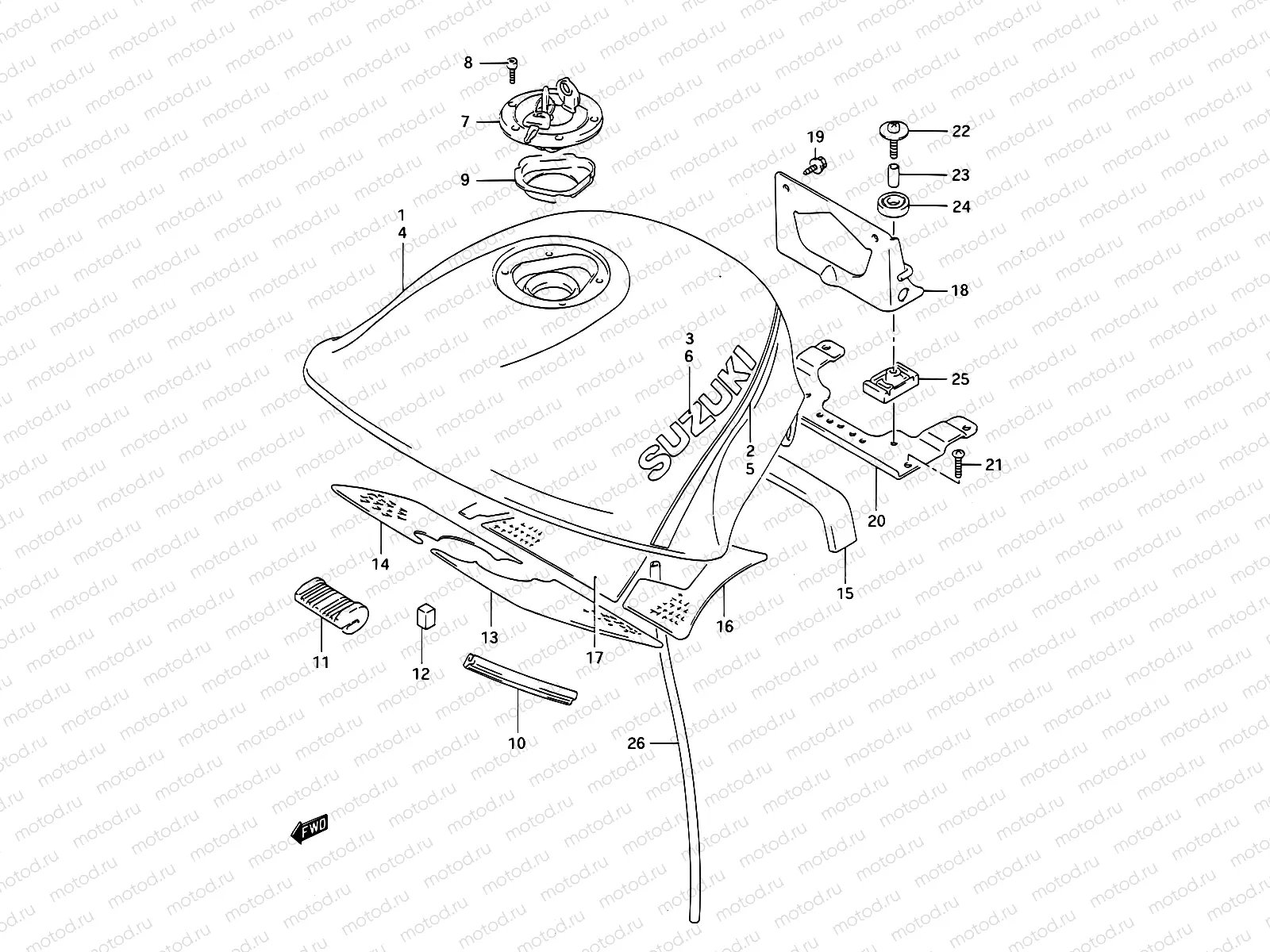 32B - FUEL TANK (MODEL N/P)