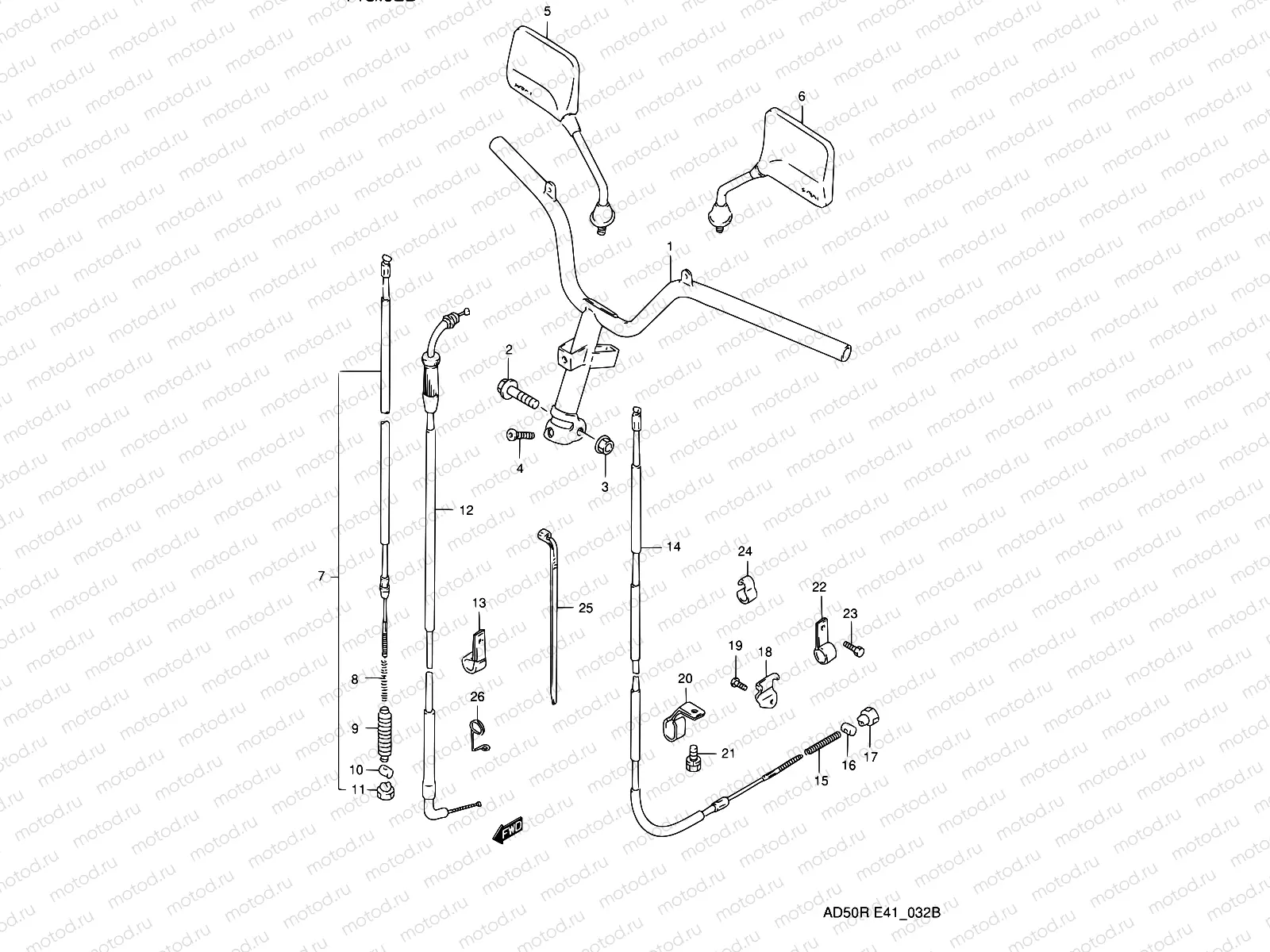 32B - HANDLEBAR (MODEL M/R)