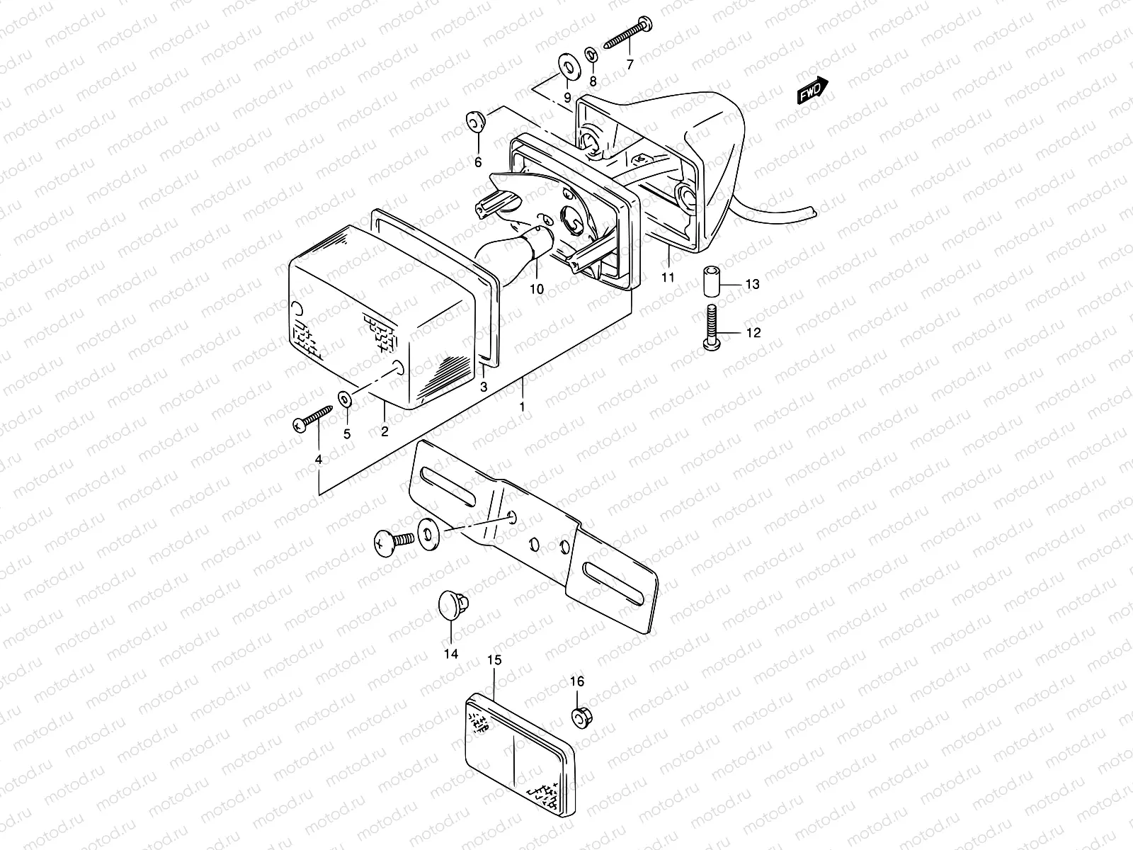 32B - REAR COMBINATION LAMP (MODEL R P31)