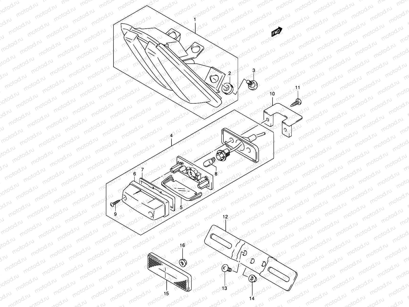 32B - TAIL LAMP (SV1000K3/K4/K5/U1K3/U1K4/U1K5/U2K3/U2K4/U2K5)