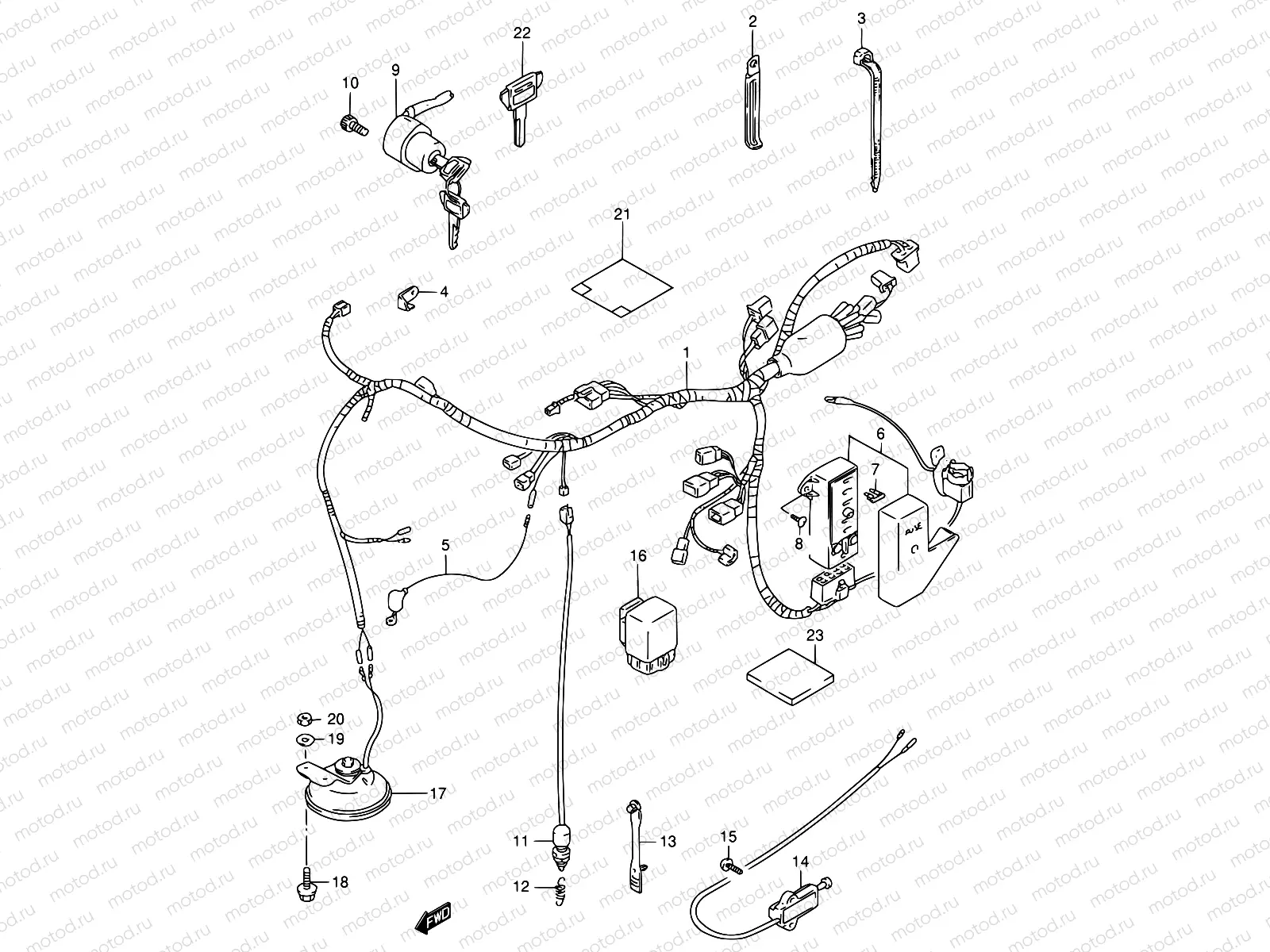 32B - WIRING HARNESS (MODEL T/V)