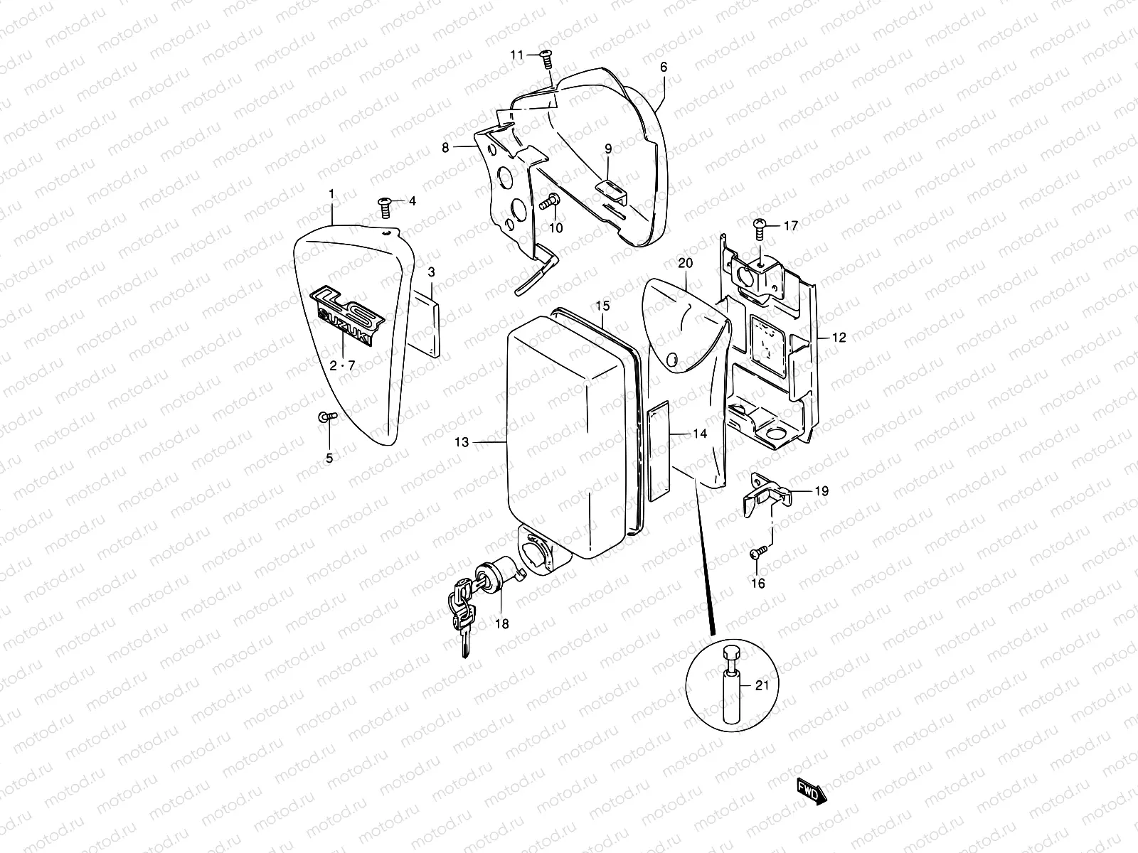 32C - FRAME COVER (MODEL K2/K3)