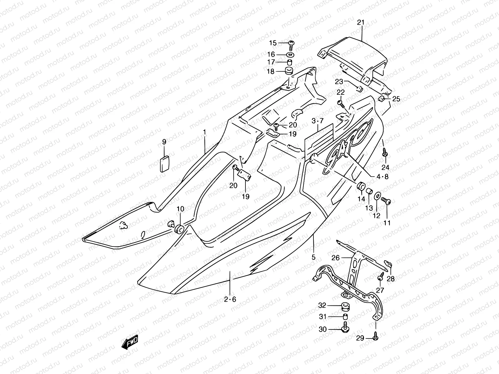 32C - FRAME COVER (MODEL R/T)