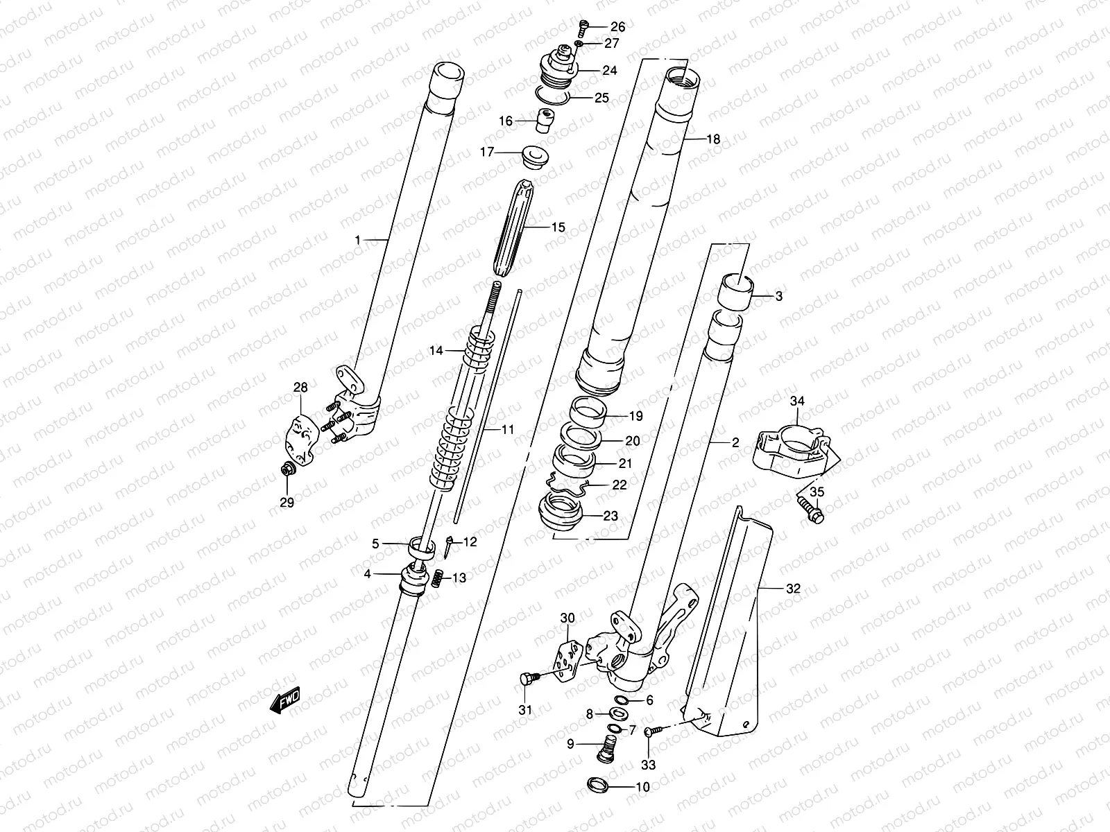32C - FRONT DAMPER (MODEL N)