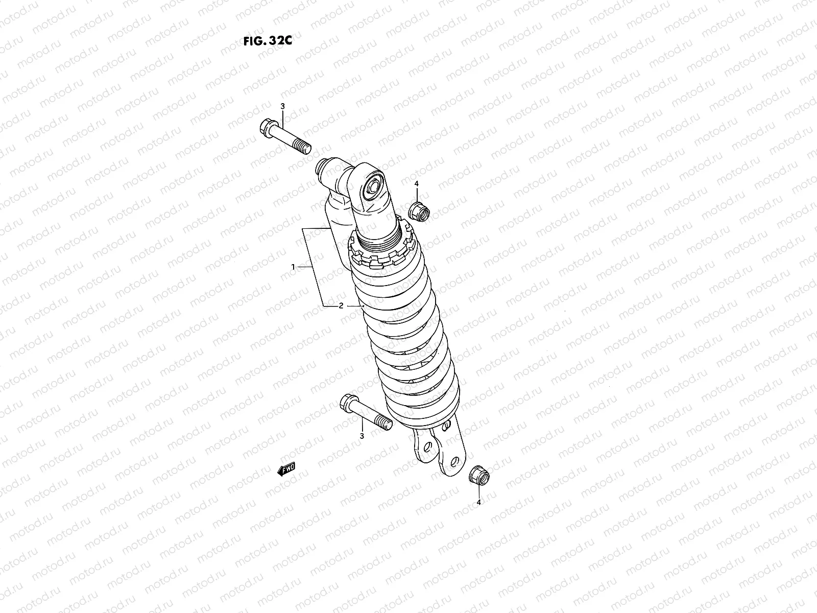 32C - REAR SHOCK ABSORBER (MODEL L)