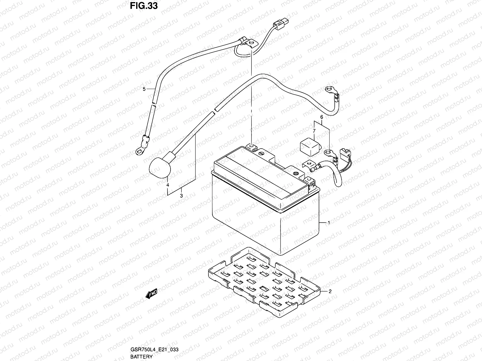 33 - BATTERY (GSR750AUEL4 E21)