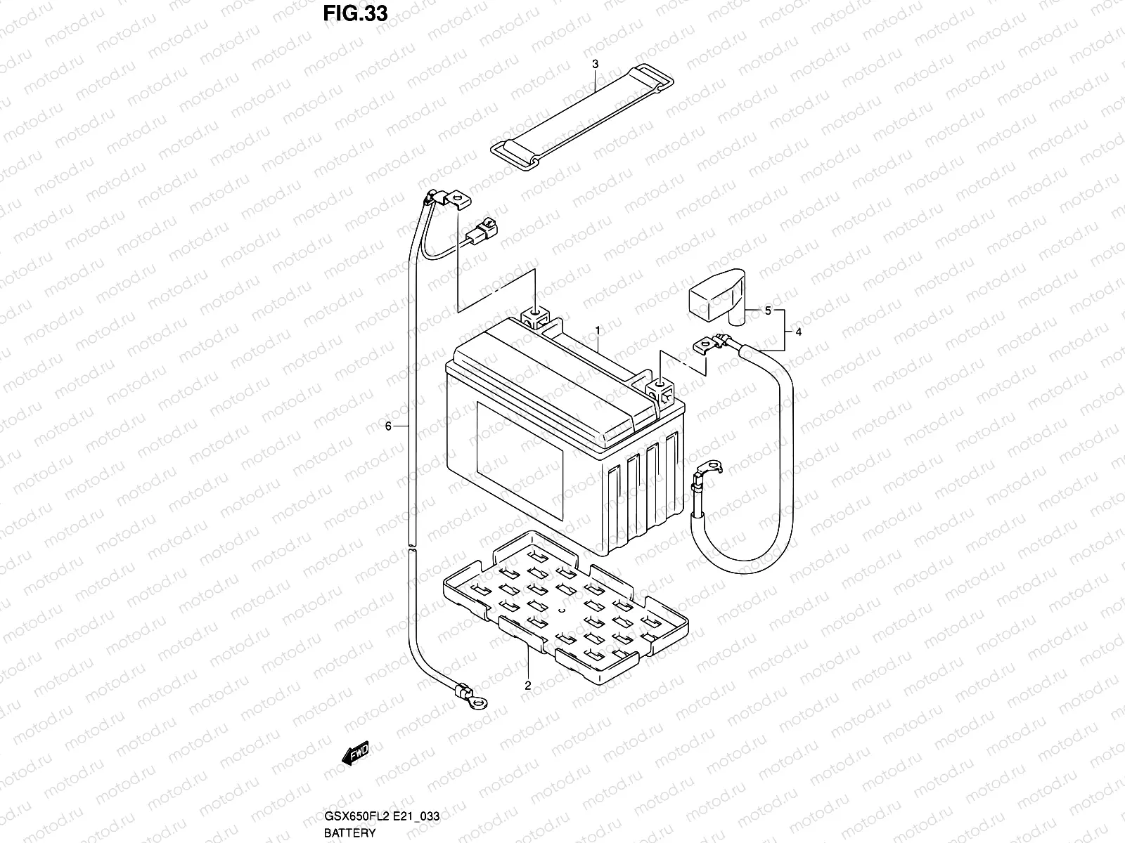 33 - BATTERY (GSX650FL2 E24)