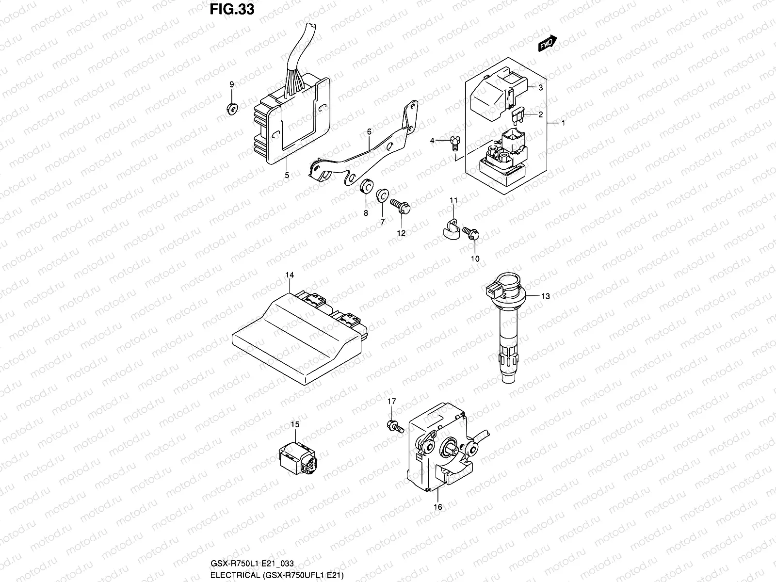 33 - ELECTRICAL (GSX-R750UFL1 E21)