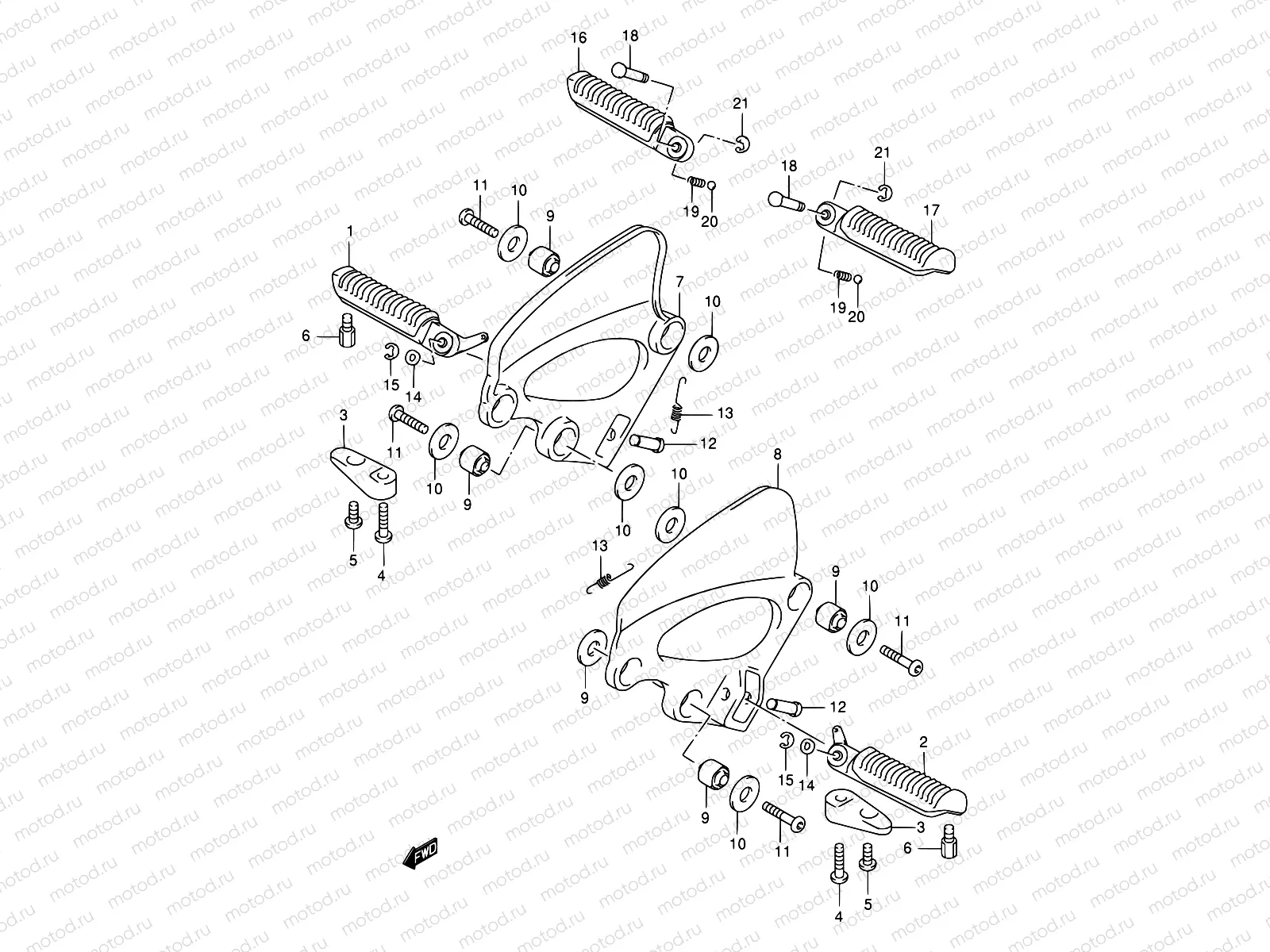 33 - FOOTREST (SEE NOTE)